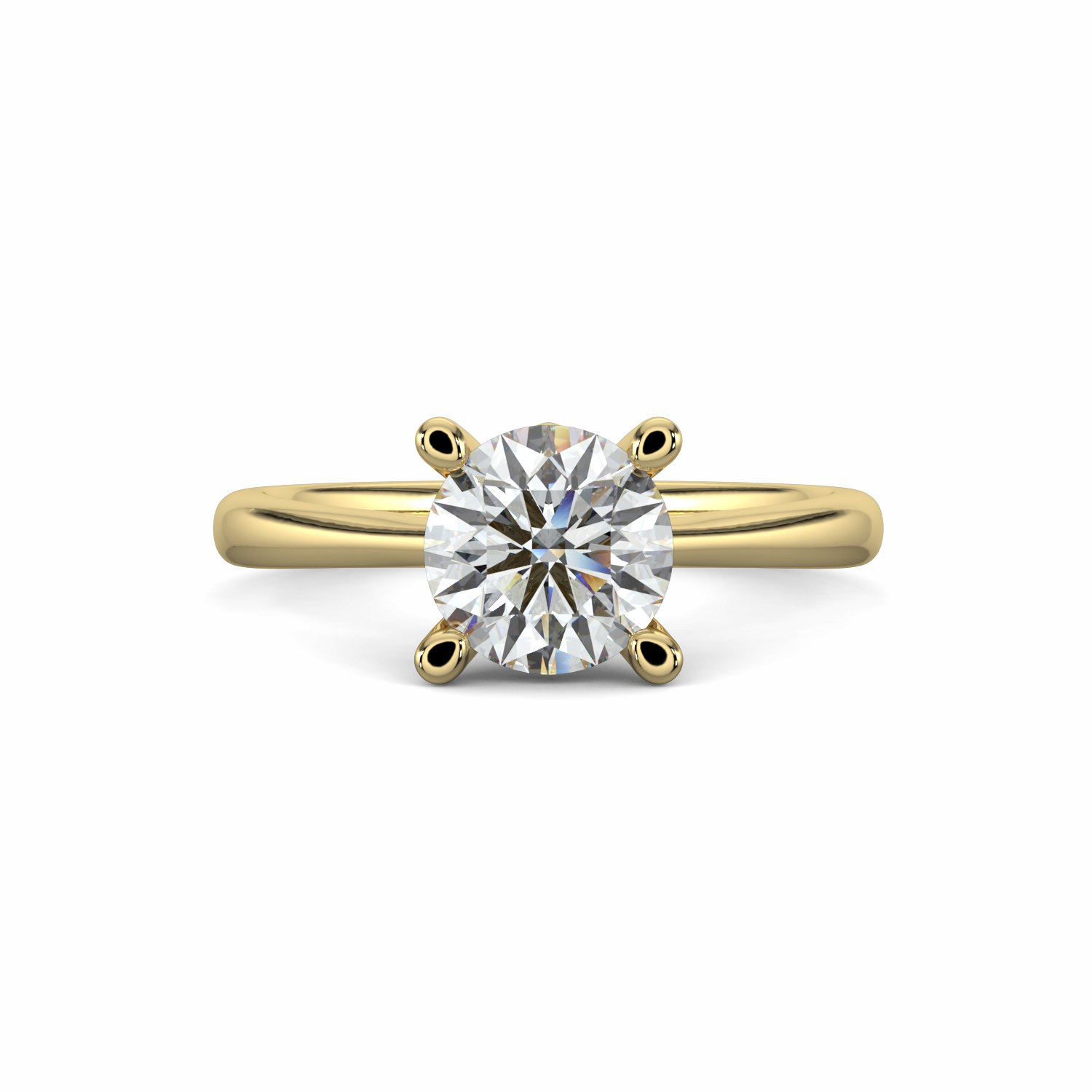 18K White Gold Belle Diamond Solitaire Engagement Ring