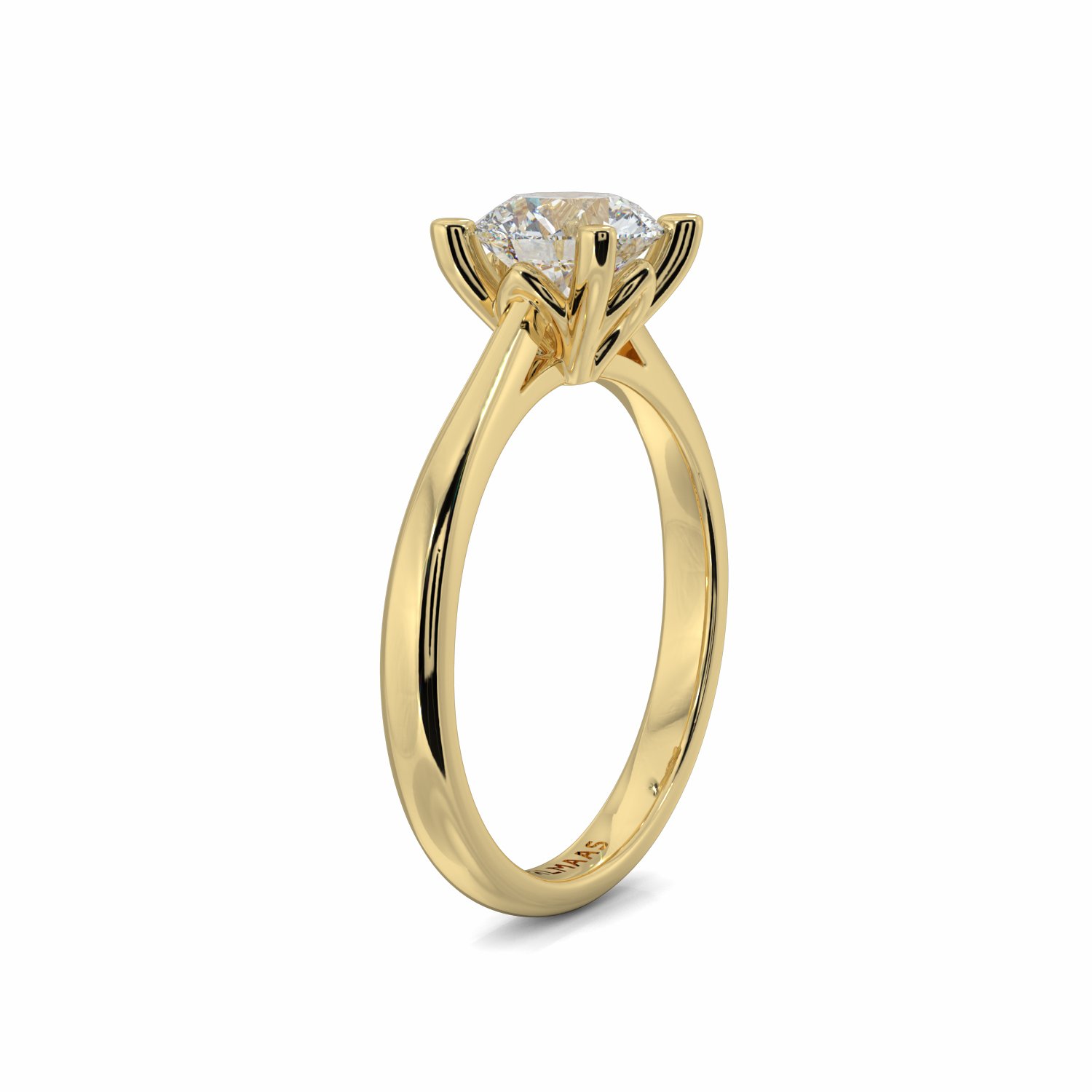 18K Yellow Gold Belle Solitaire Engagement Ring