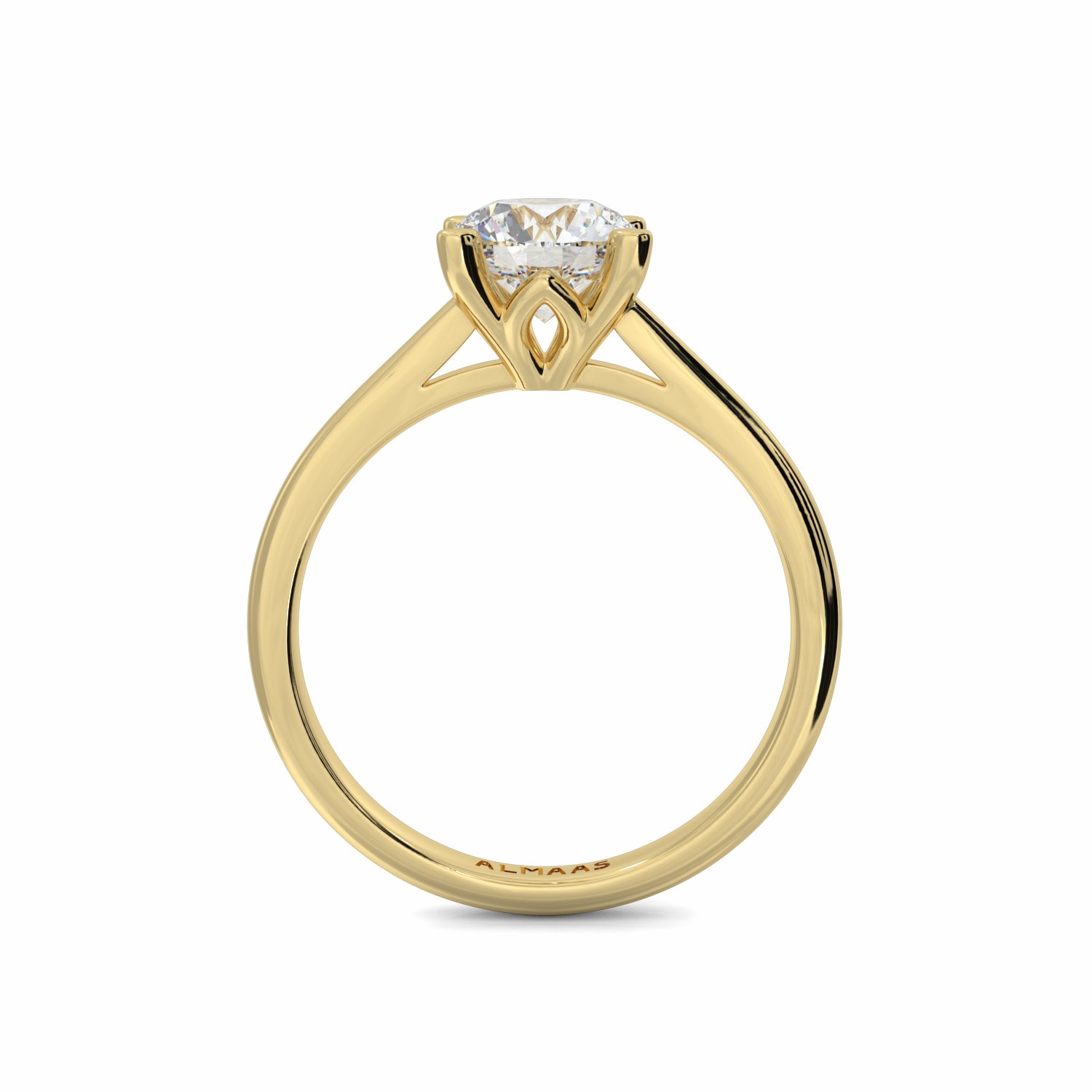 18K Yellow Gold Belle Diamond Solitaire Engagement Ring
