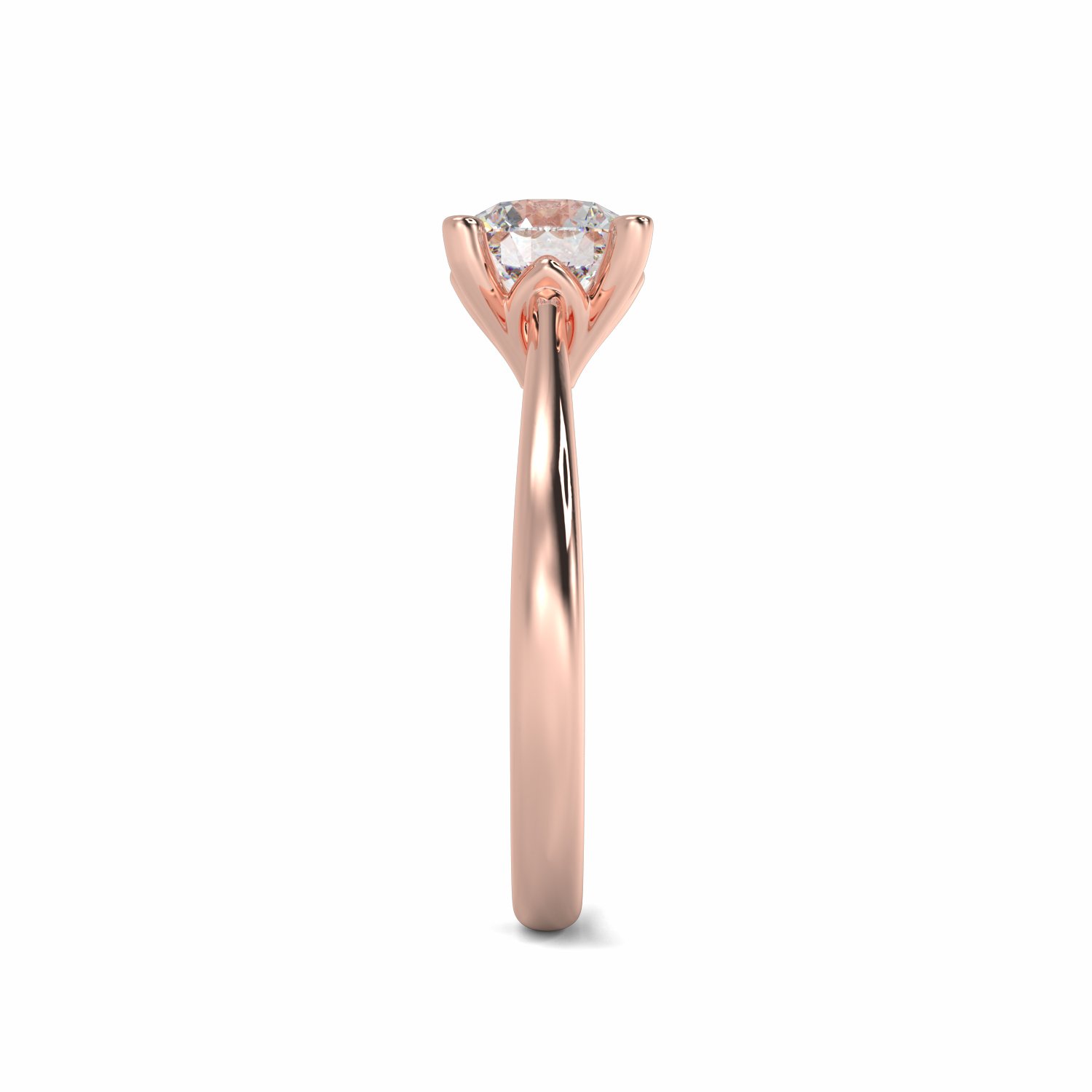 18K Rose Gold Belle Solitaire Engagement Ring