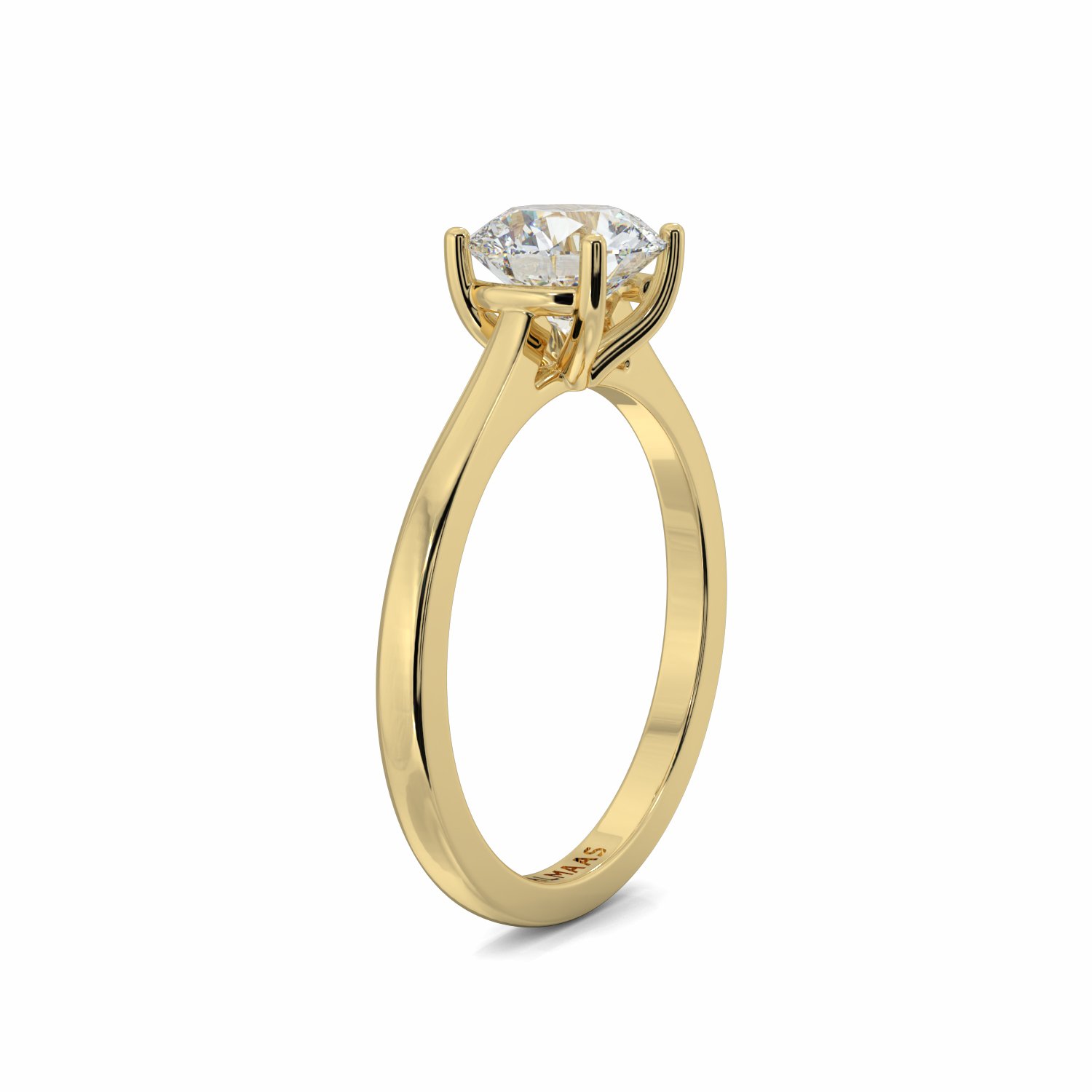 18K Yellow Gold Aria Lab Created Diamond Solitaire Engagement Ring