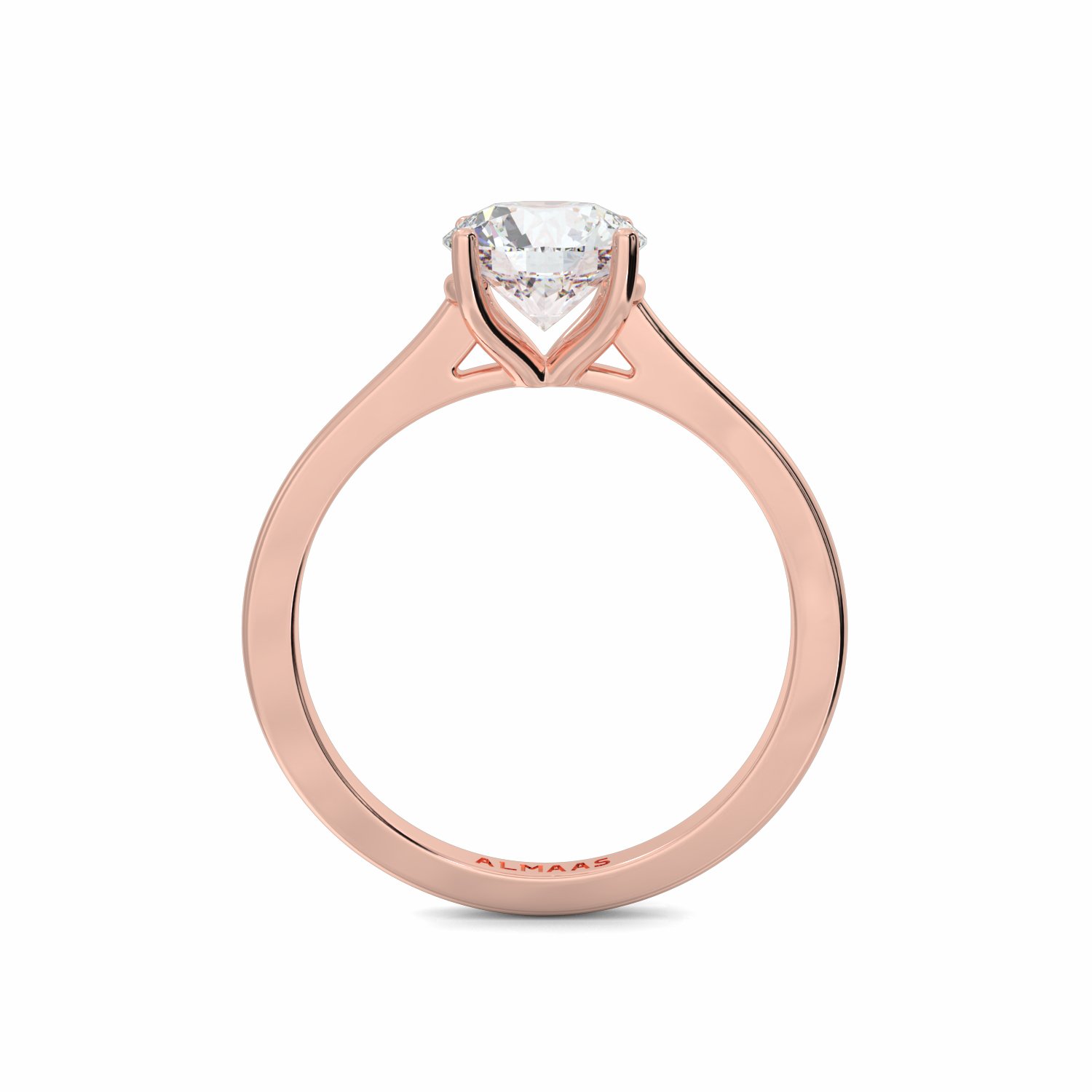 18K Rose Gold Aria Lab Grown or Natural Diamond Solitaire Engagement Ring