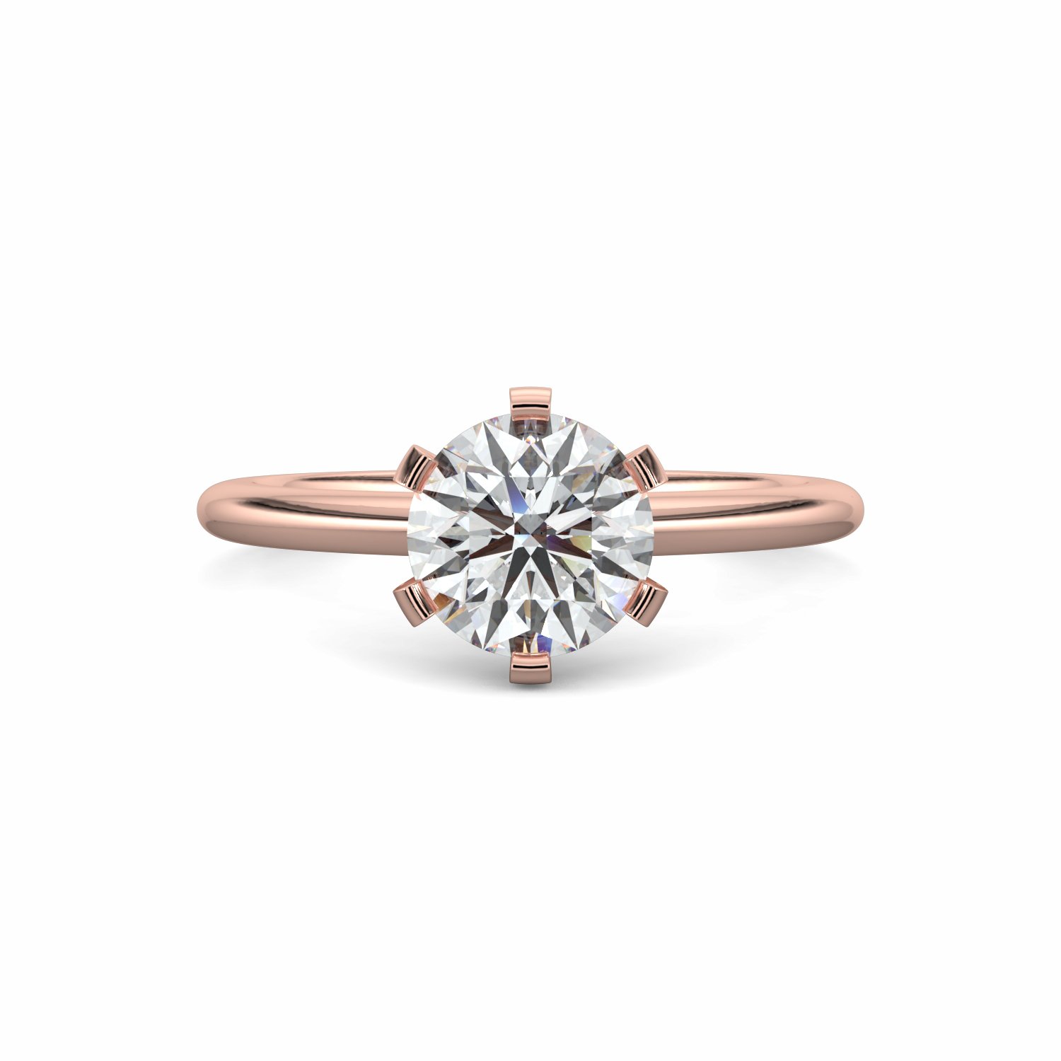 18K White Gold Elvira Diamond Solitaire Engagement Ring