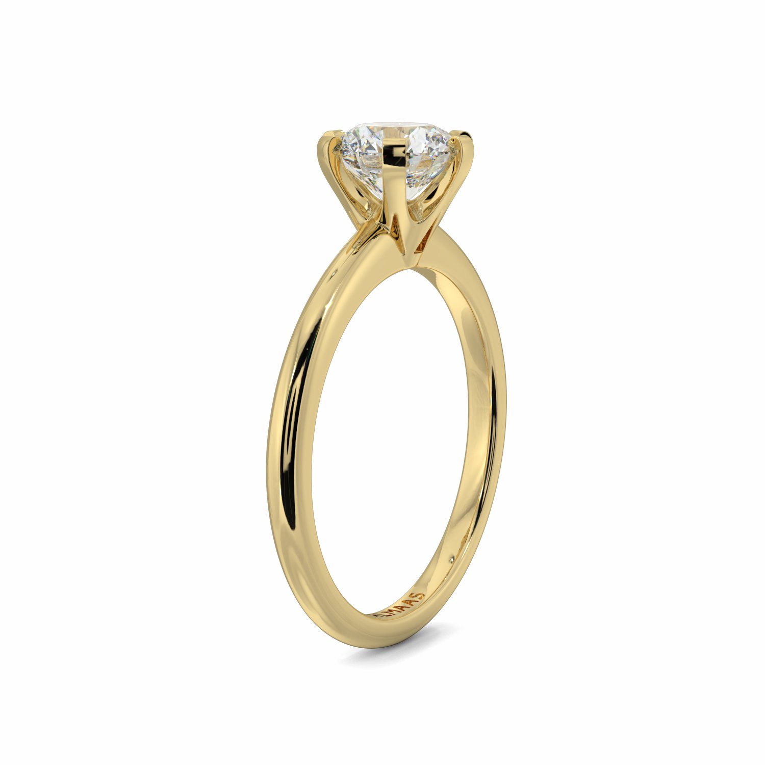 18K Yellow Gold Elvira Diamond Solitaire Engagement Ring