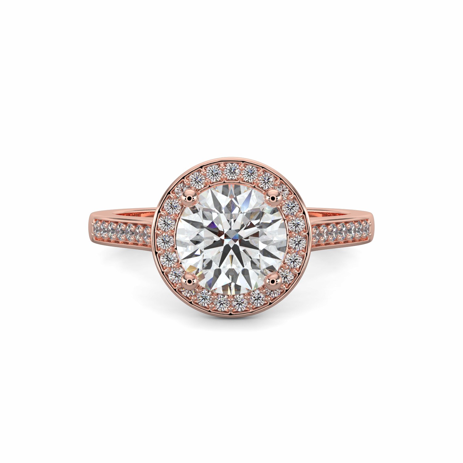 18K White Gold Nadia Halo Engagement Ring