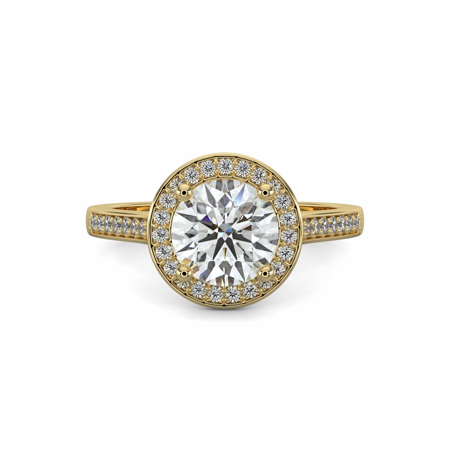 18K White Gold Nadia Halo Engagement Ring