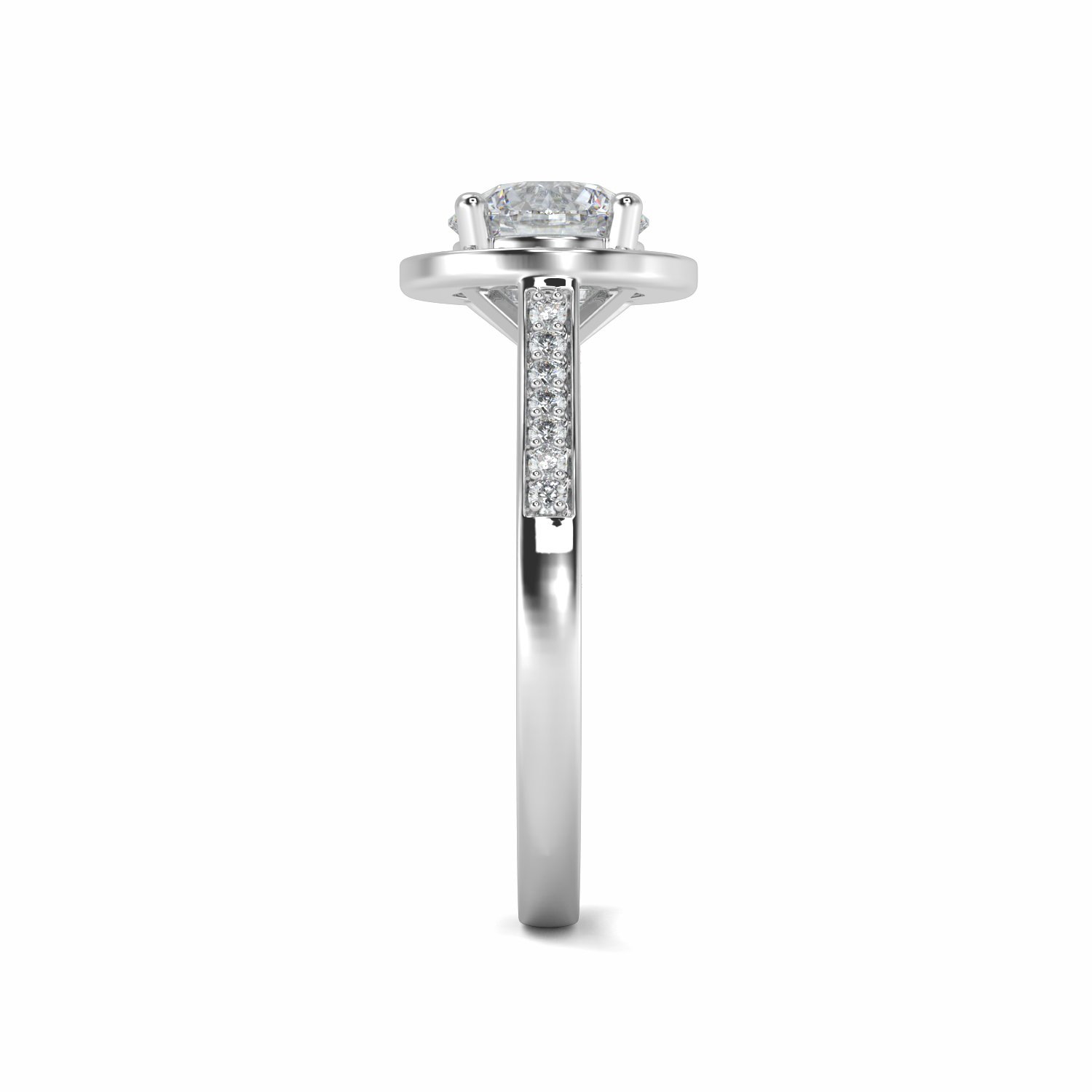 18K White Gold Nadia Halo Engagement Ring