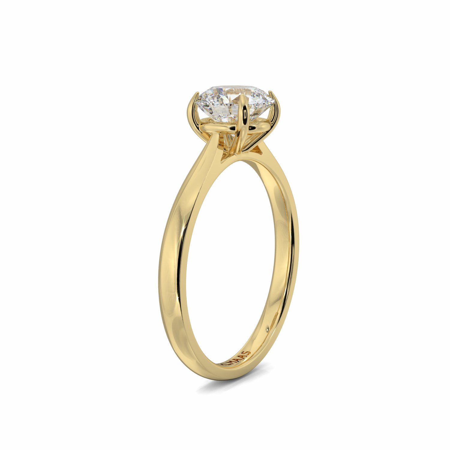 18K Yellow Gold Alma Diamond Solitaire Engagement Ring