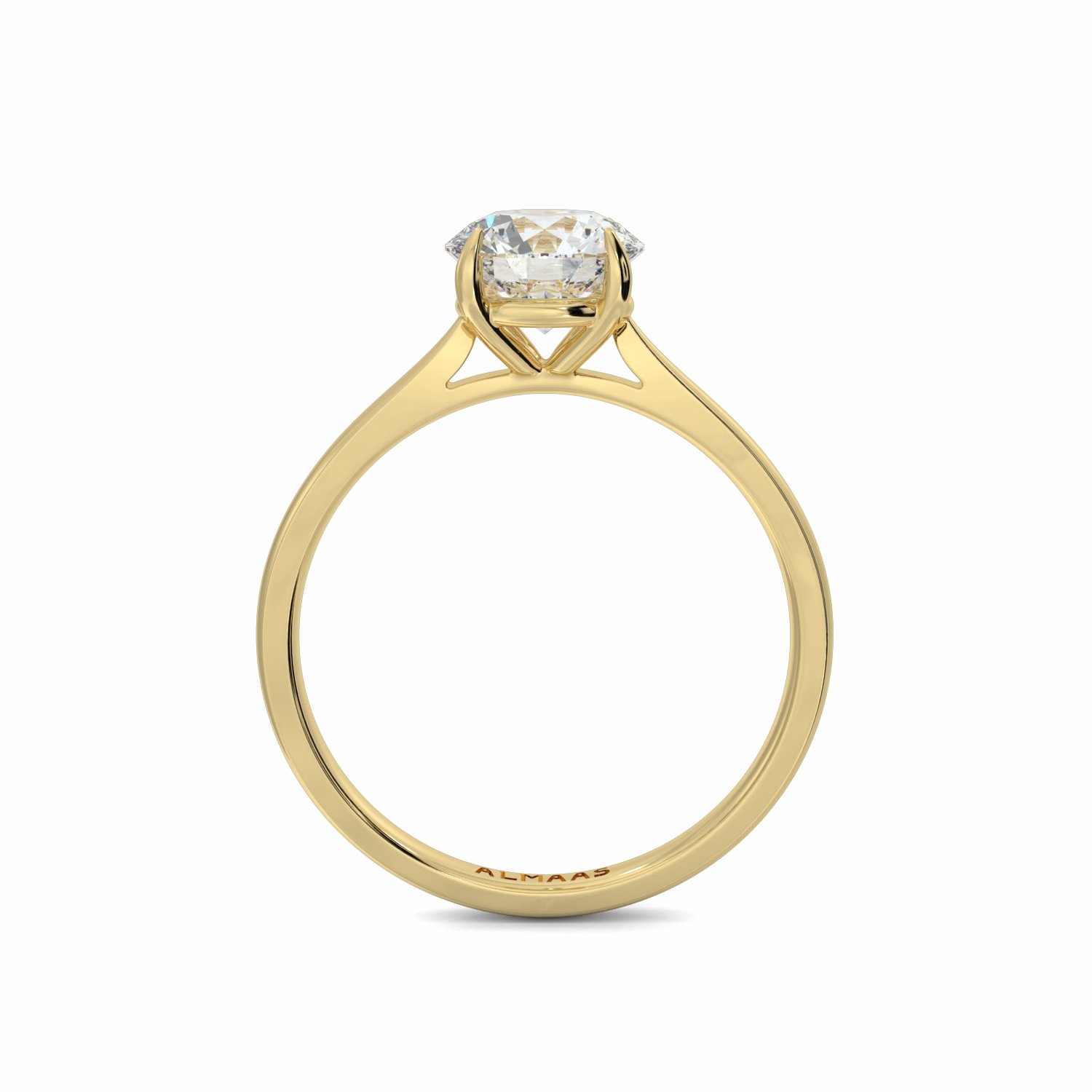 18K Yellow Gold Alma Diamond Solitaire Engagement Ring