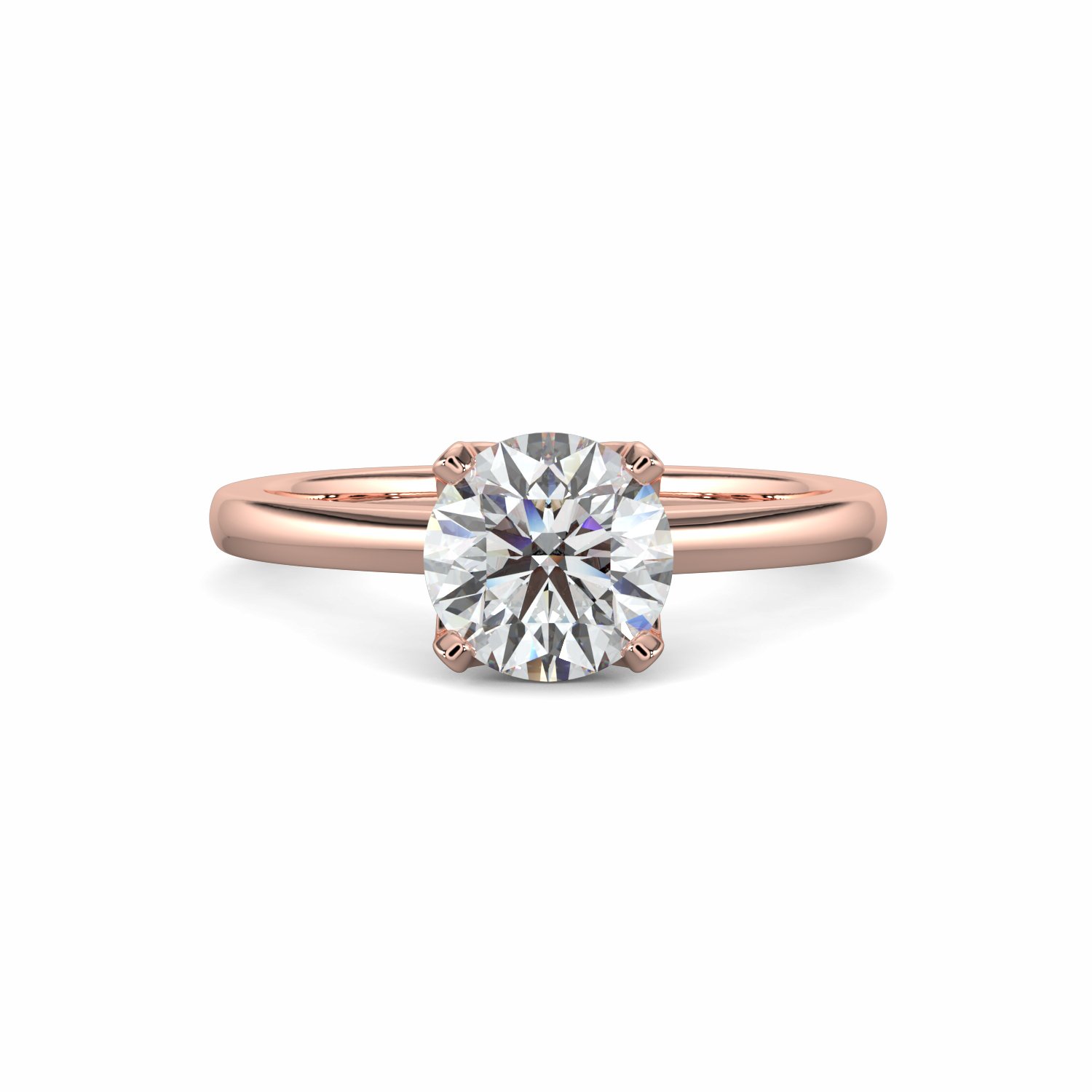 18K White Gold Valencia Diamond Solitaire Engagement Ring