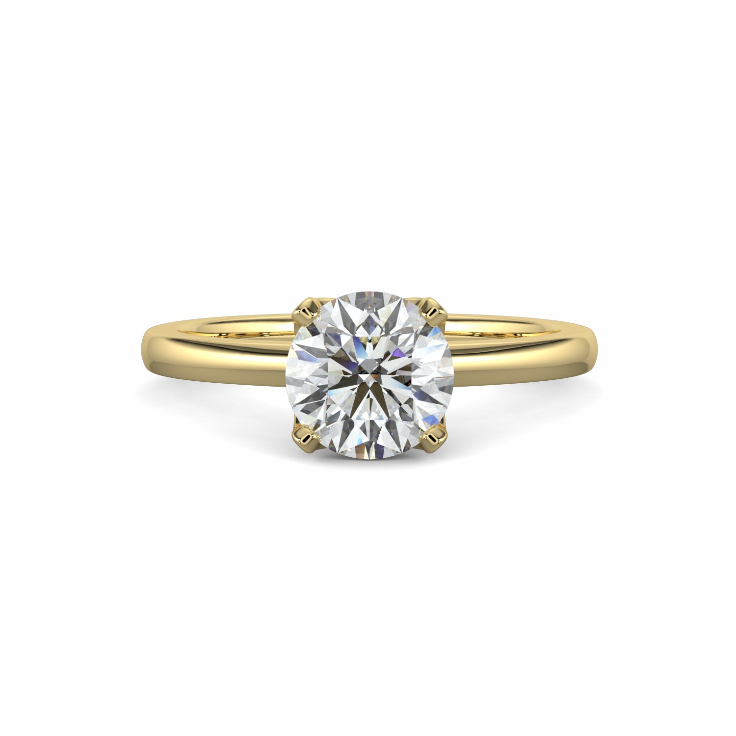 18K White Gold Valencia Diamond Solitaire Engagement Ring