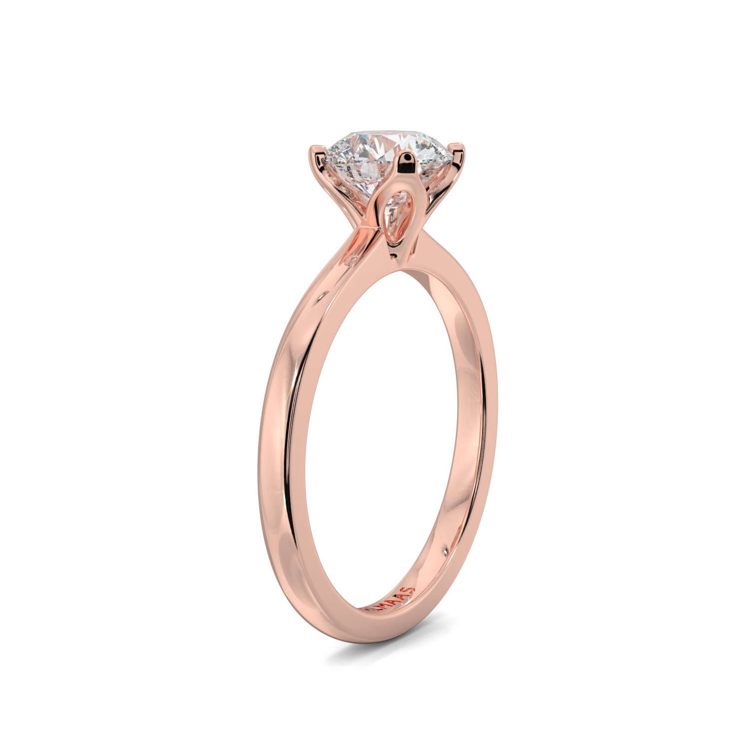 18K Rose Gold Valencia Diamond Solitaire Engagement Ring