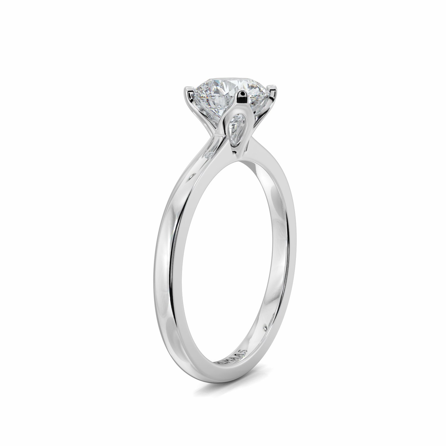 18K White Gold Valencia Diamond Solitaire Engagement Ring