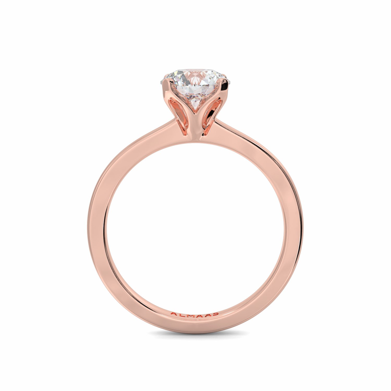 18K Rose Gold Valencia Diamond Solitaire Engagement Ring