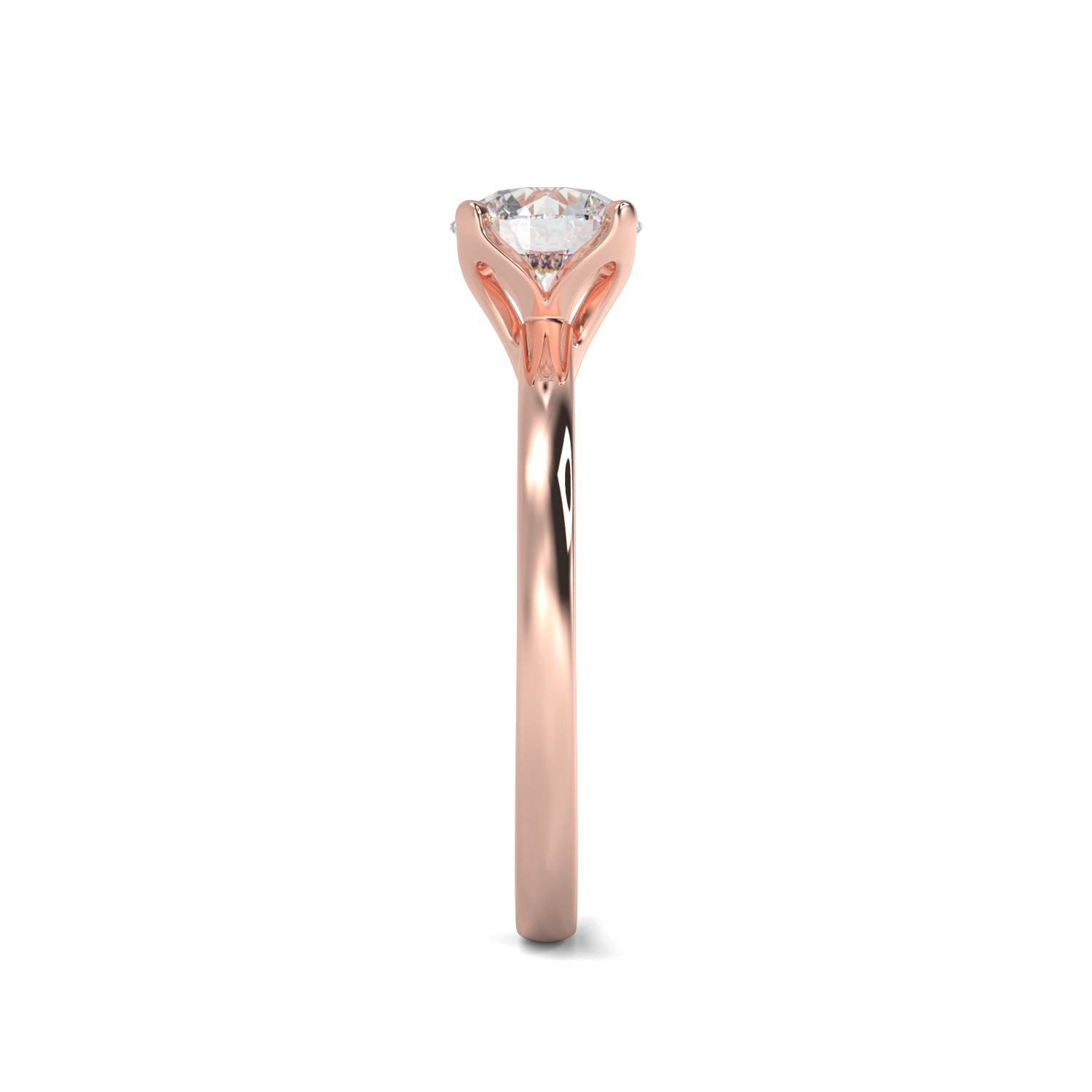 18K Rose Gold Valencia Diamond Solitaire Engagement Ring