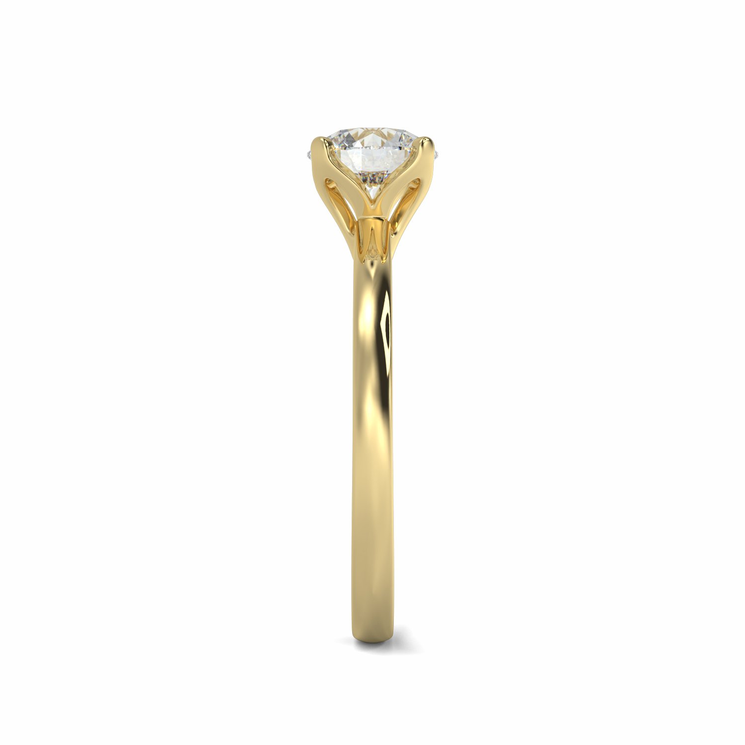 18K Yellow Gold Valencia Diamond Solitaire Engagement Ring