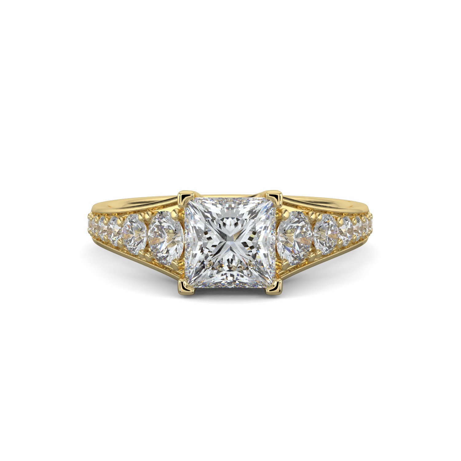 18K White Gold Celestine Engagement Ring