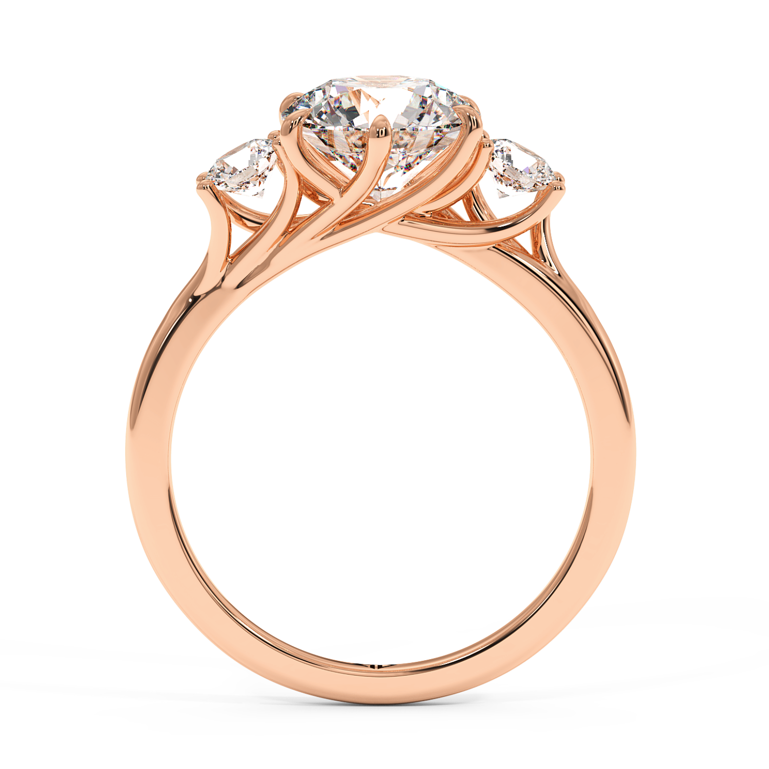18K Rose Gold Dove Engagement Ring