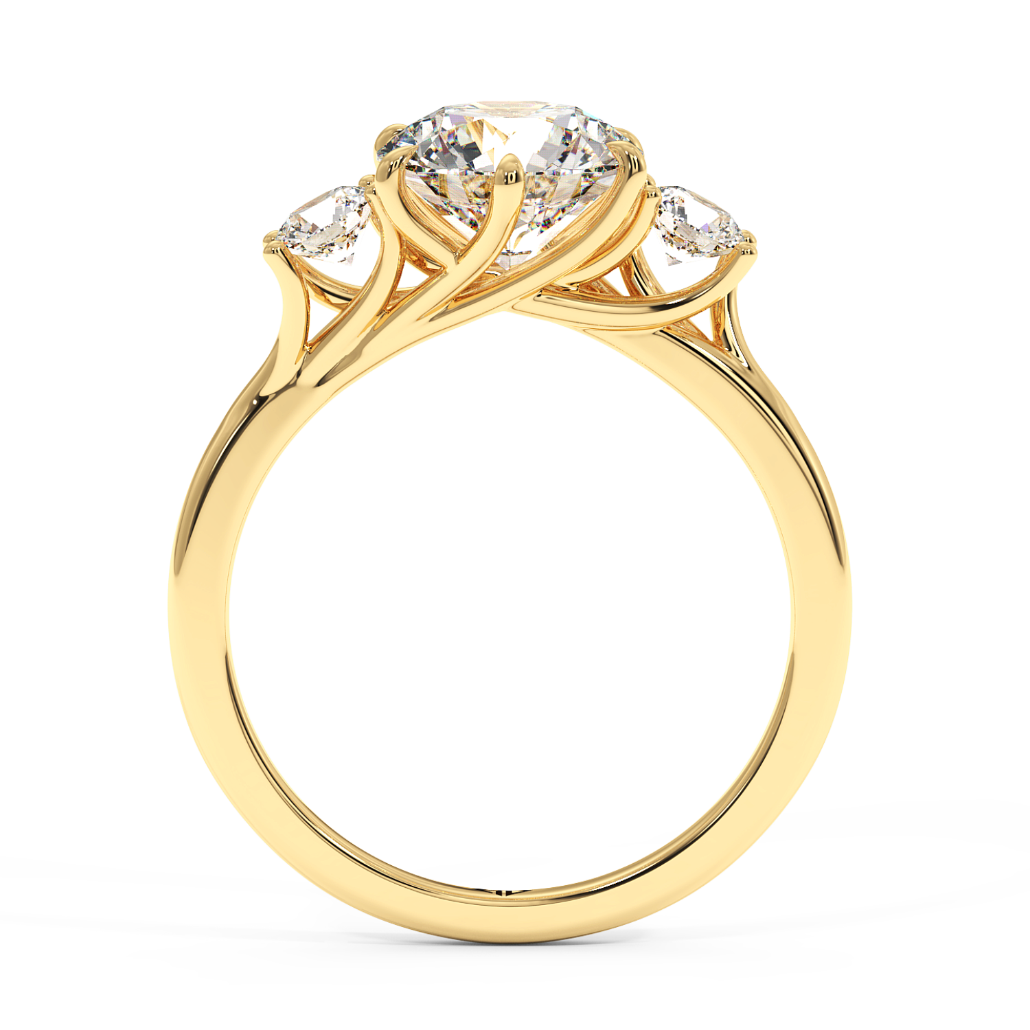 18K Yellow Gold Dove Engagement Ring