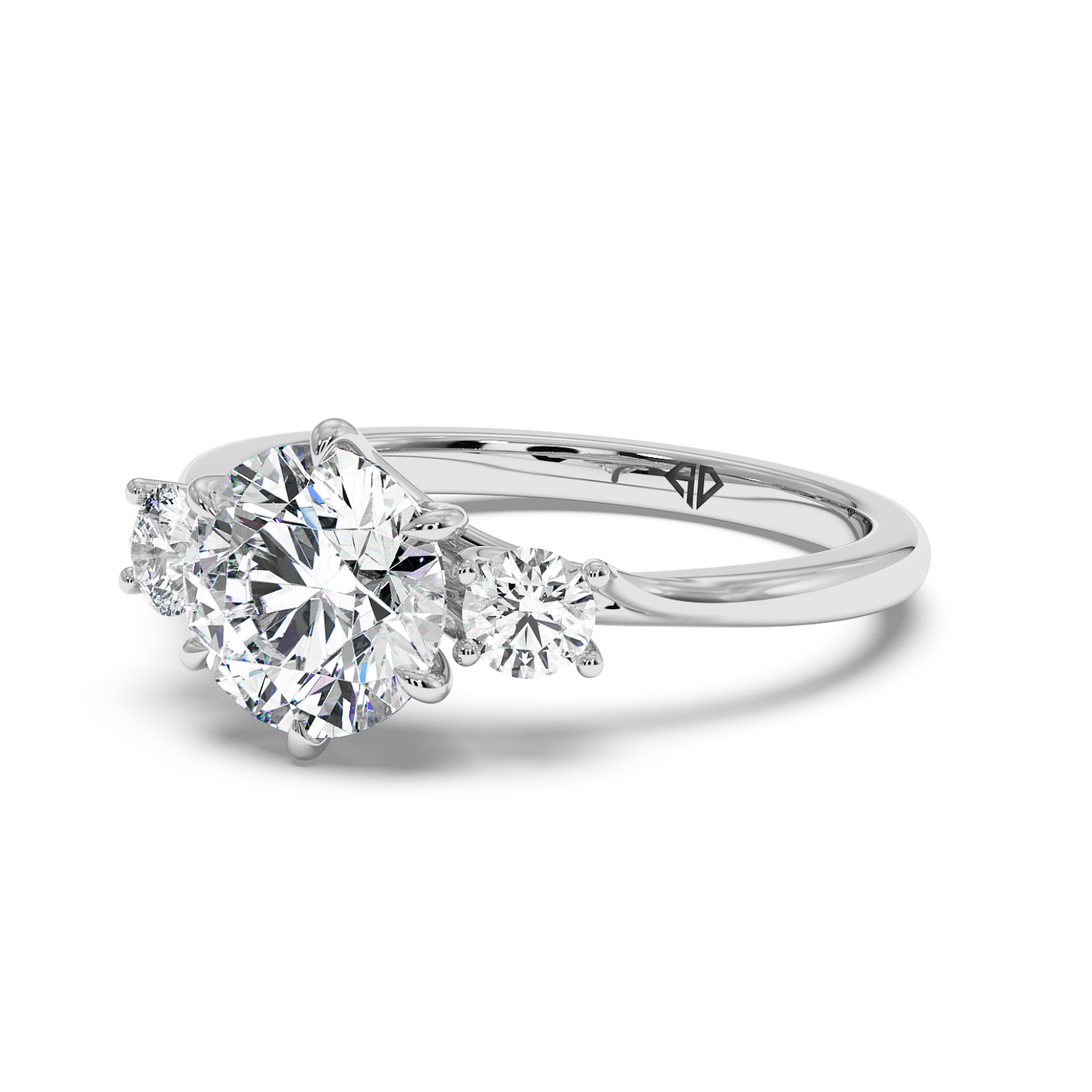 18K White Gold Dove Engagement Ring