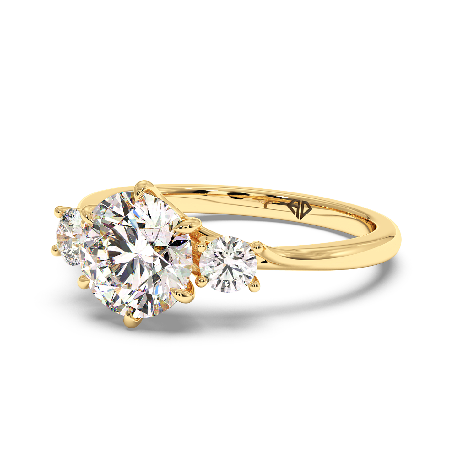 18K Yellow Gold Dove Engagement Ring