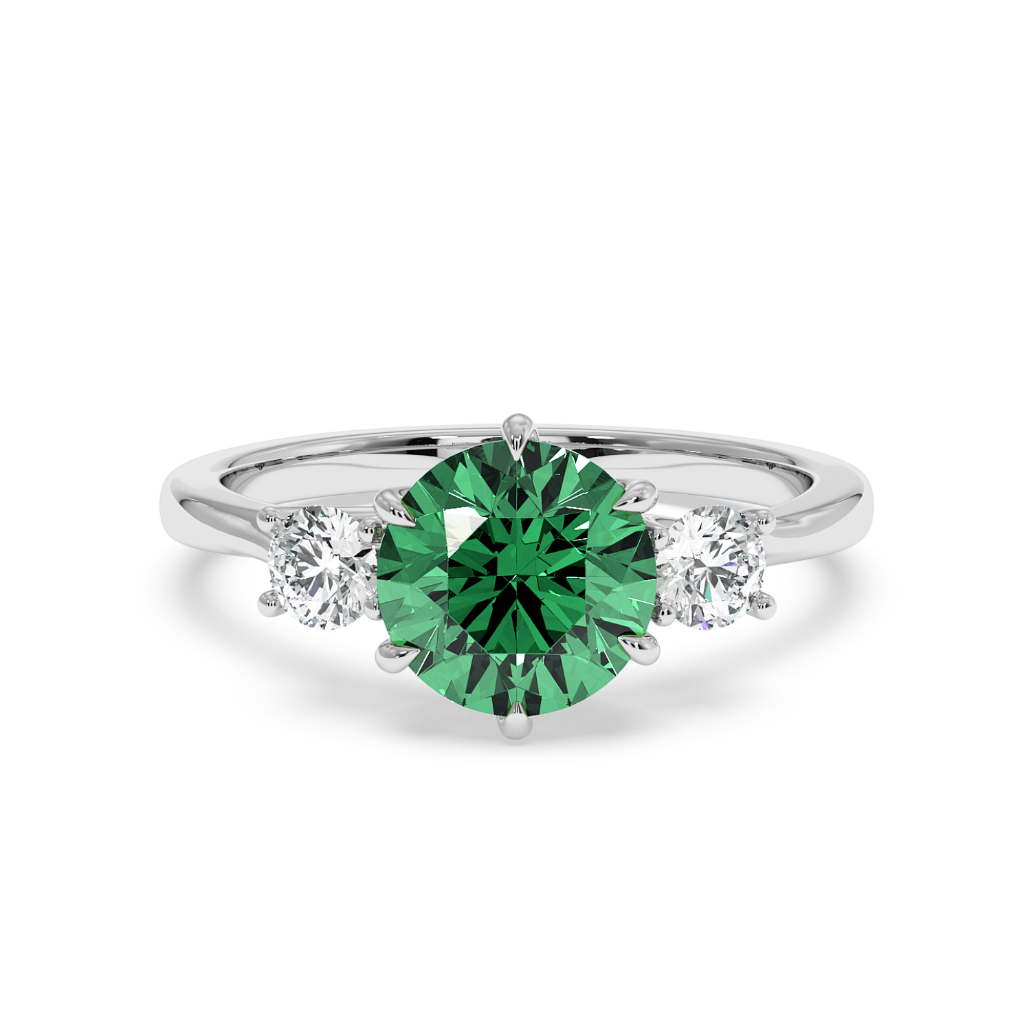 18K White Gold Dove Engagement Ring