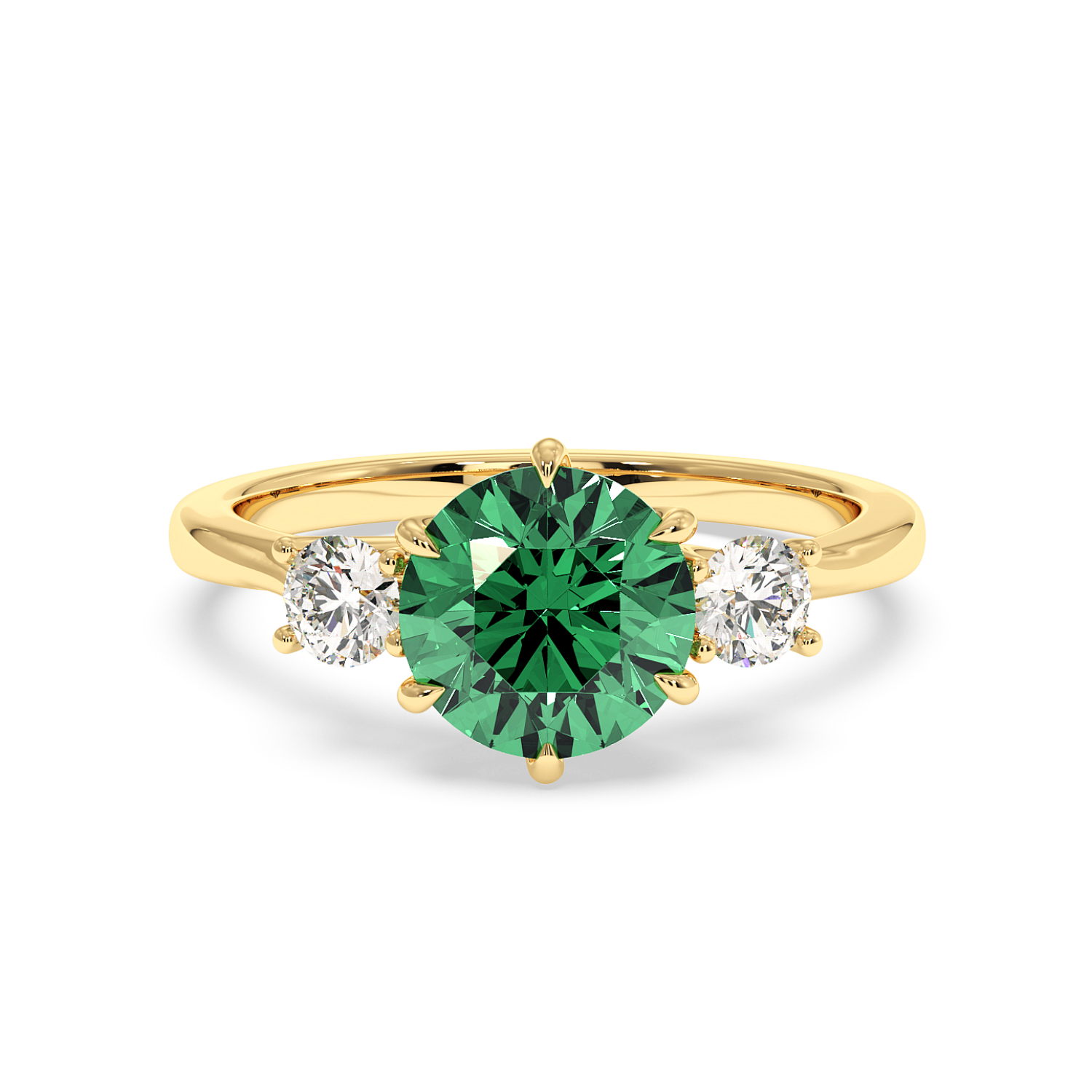 18K Yellow Gold Dove Engagement Ring