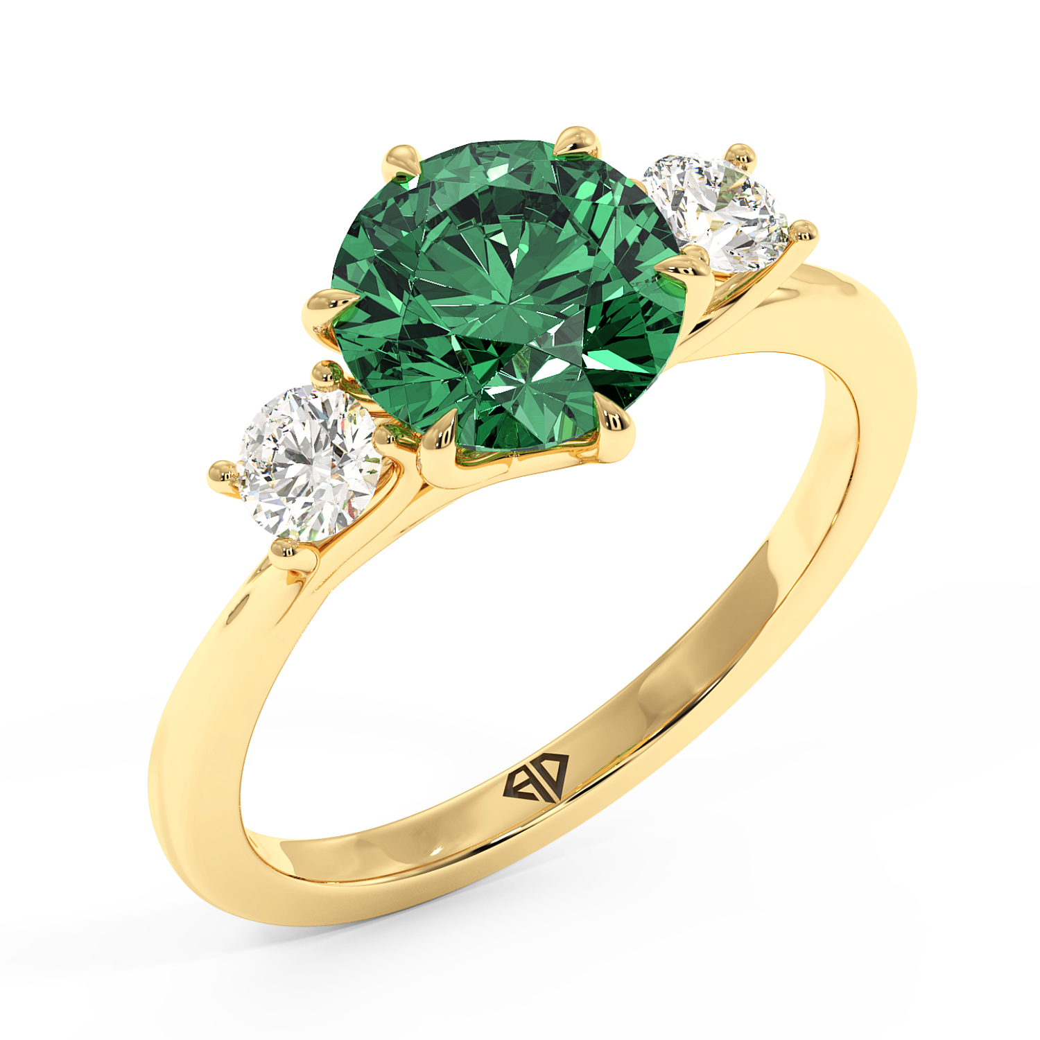 18K Yellow Gold Dove Engagement Ring