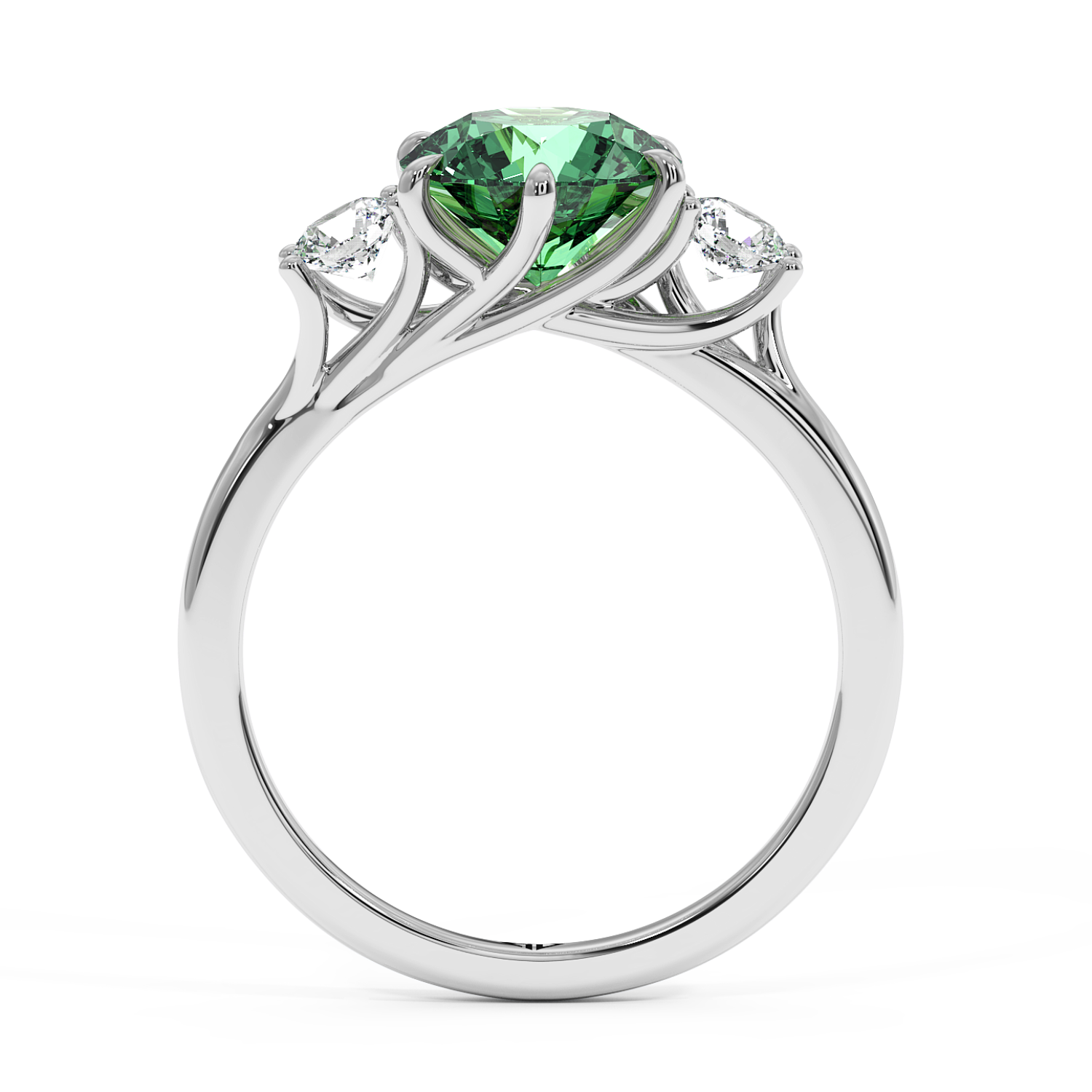 18K White Gold Dove Engagement Ring