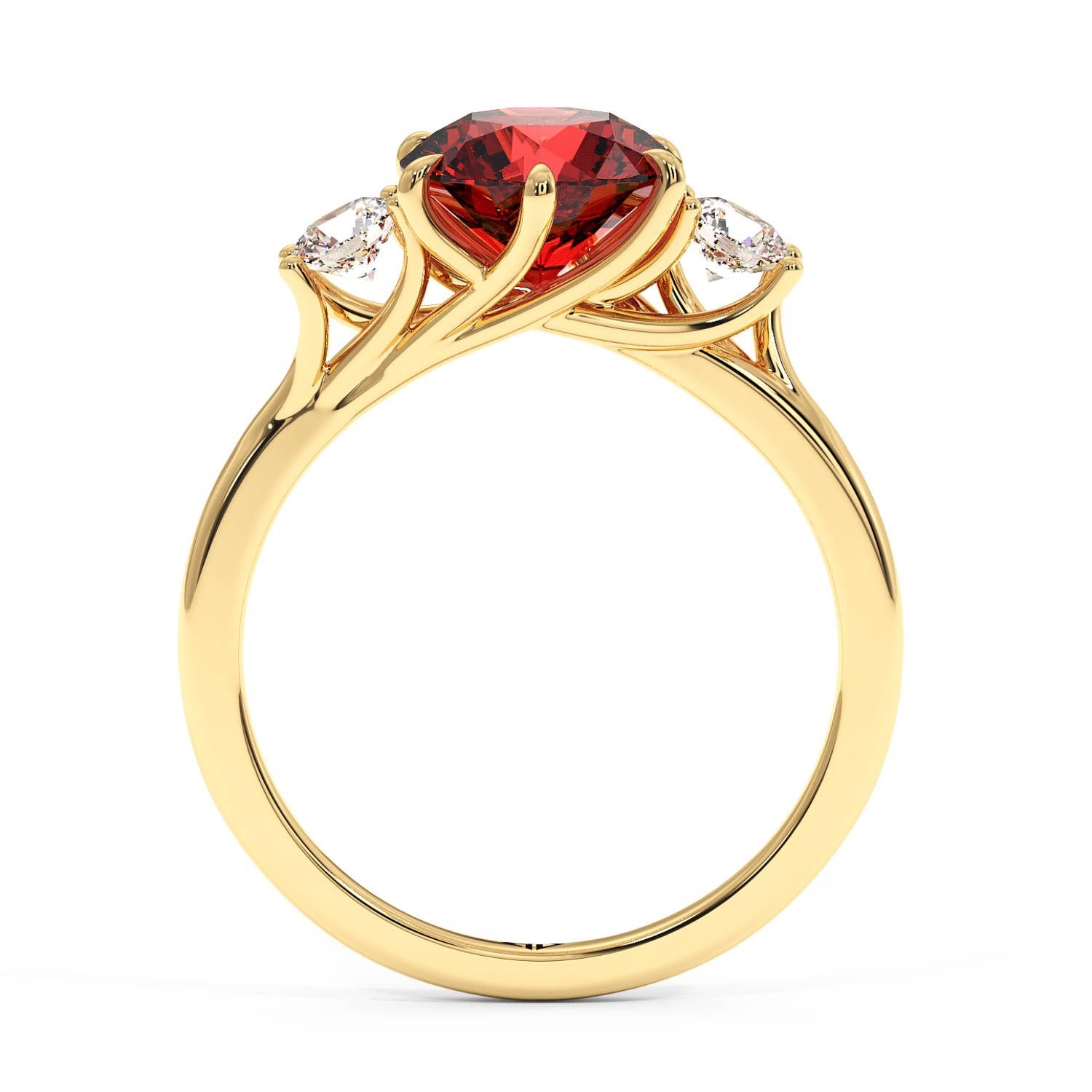 18K Yellow Gold Dove Engagement Ring