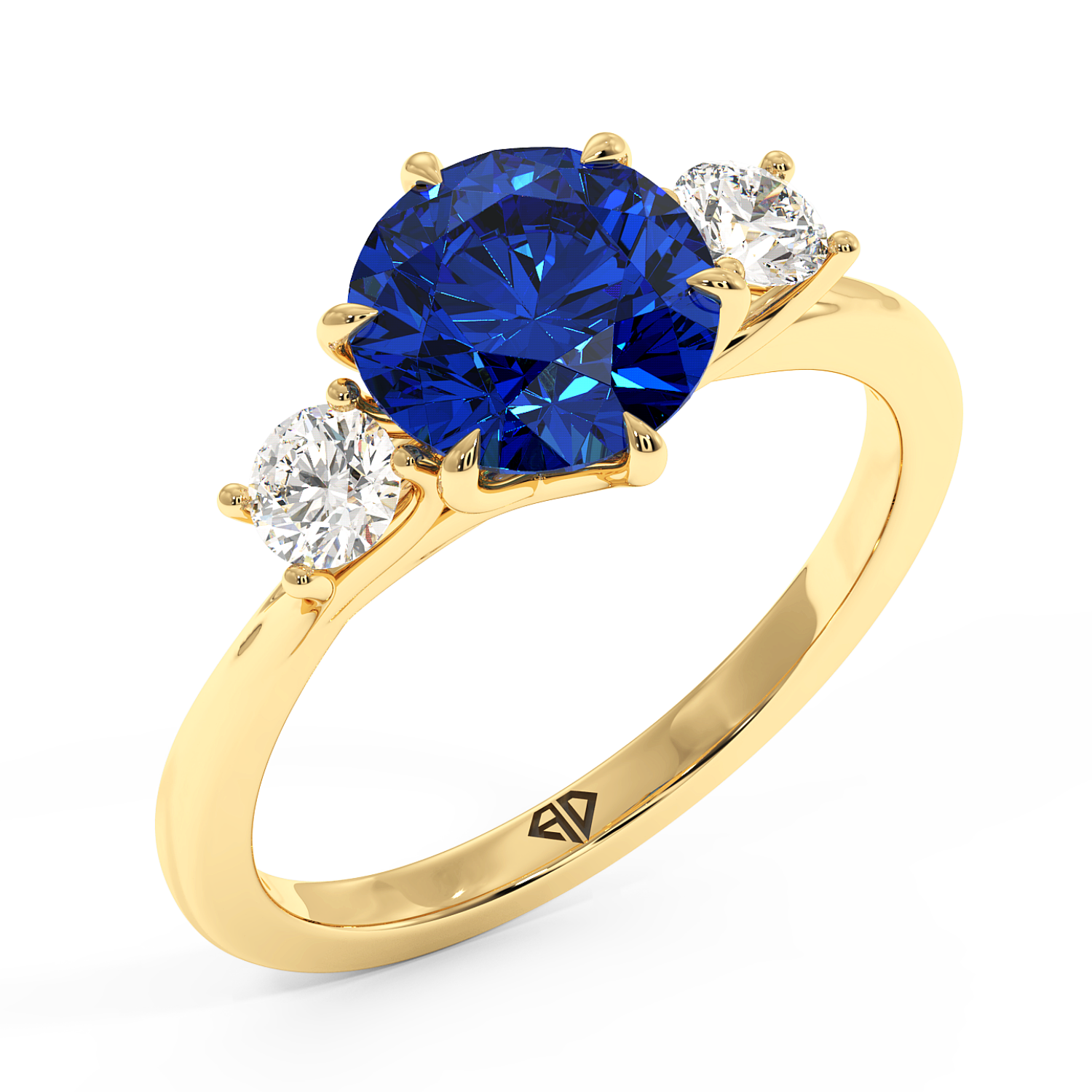 18K Yellow Gold Dove Engagement Ring