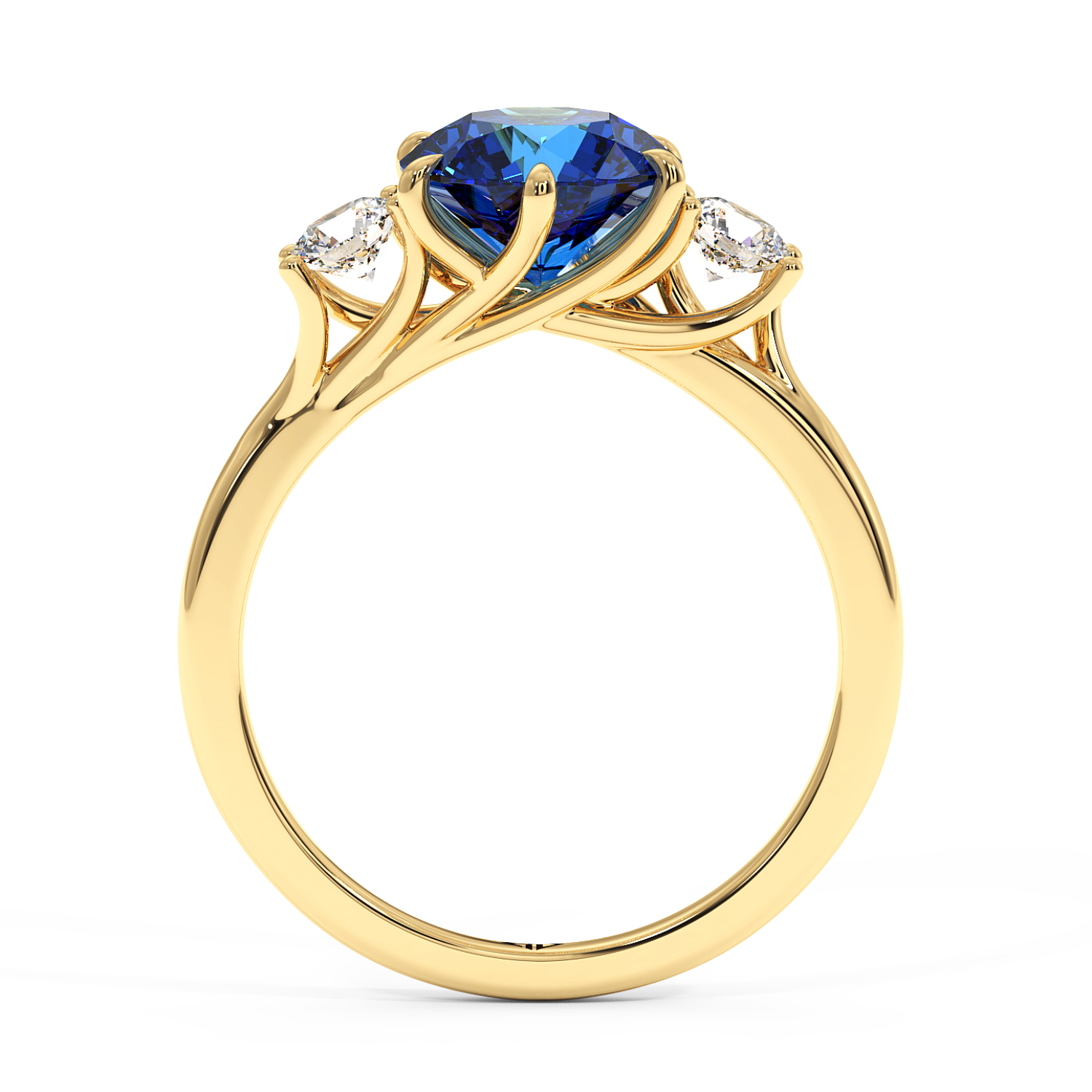 18K Yellow Gold Dove Engagement Ring