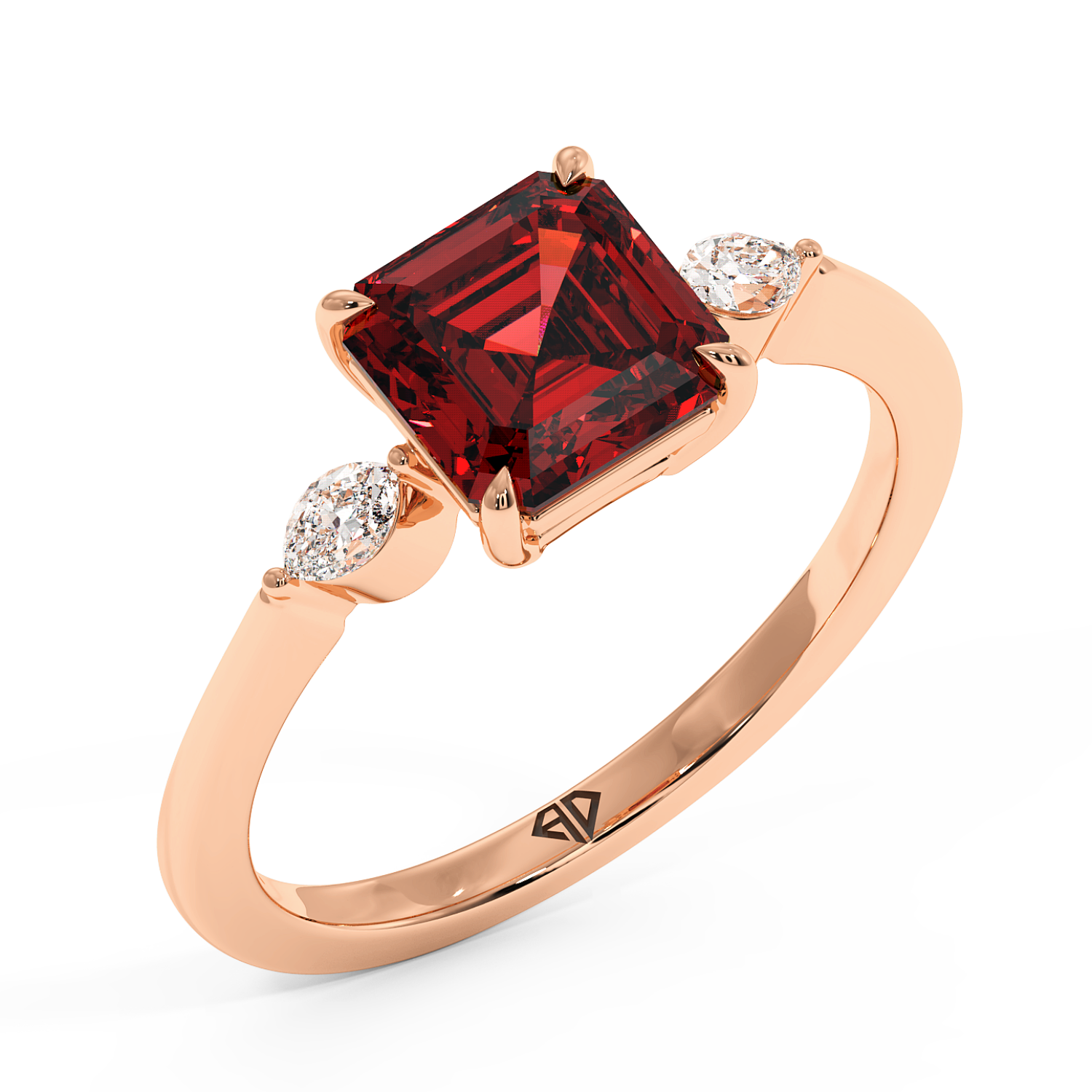 18K Rose Gold Montana Engagement Ring