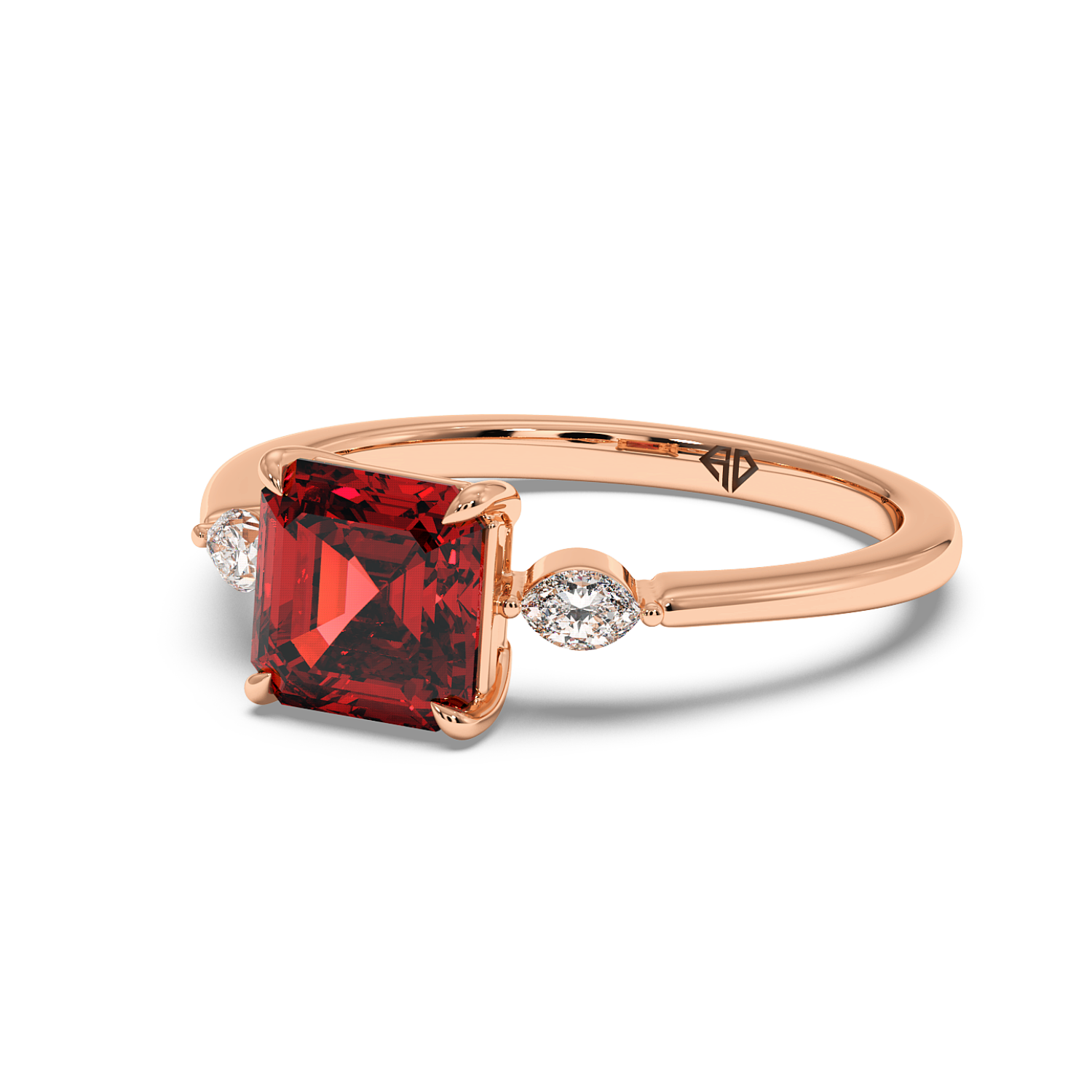 18K Rose Gold Montana Engagement Ring