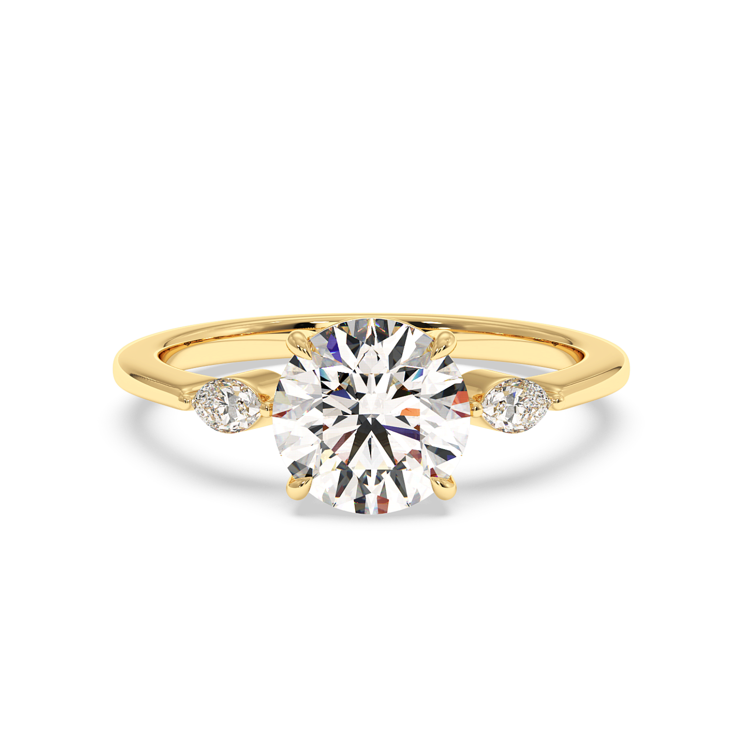 18K White Gold Montana Trilogy Engagement Ring