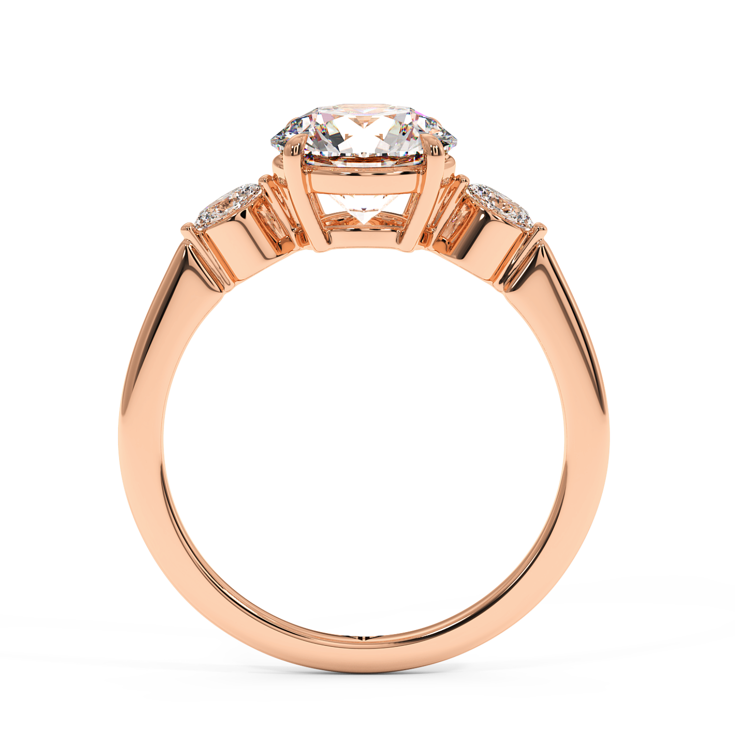 18K Rose Gold Montana Trilogy Engagement Ring