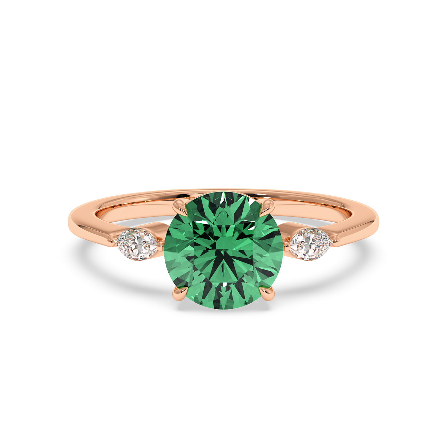 18K Rose Gold Montana Trilogy Engagement Ring