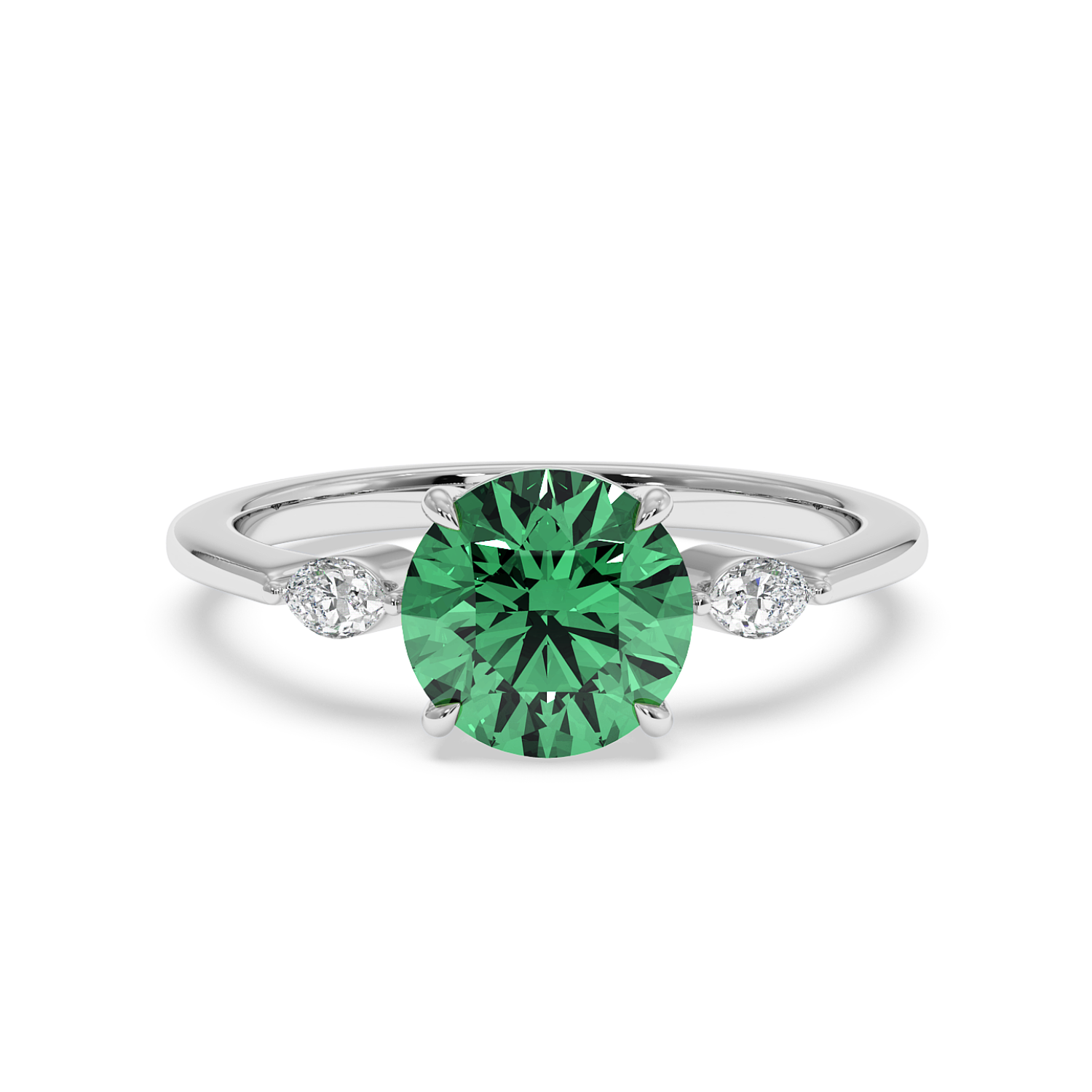 18K White Gold Montana Trilogy Engagement Ring