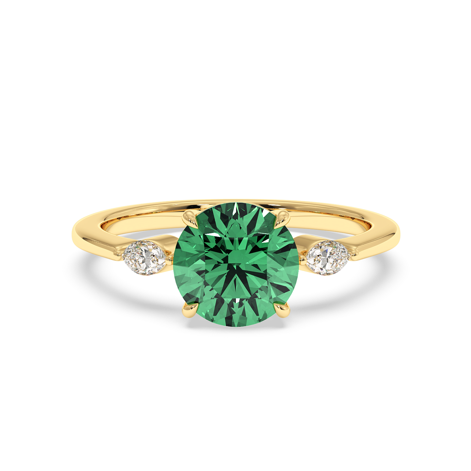 18K Yellow Gold Montana Trilogy Engagement Ring