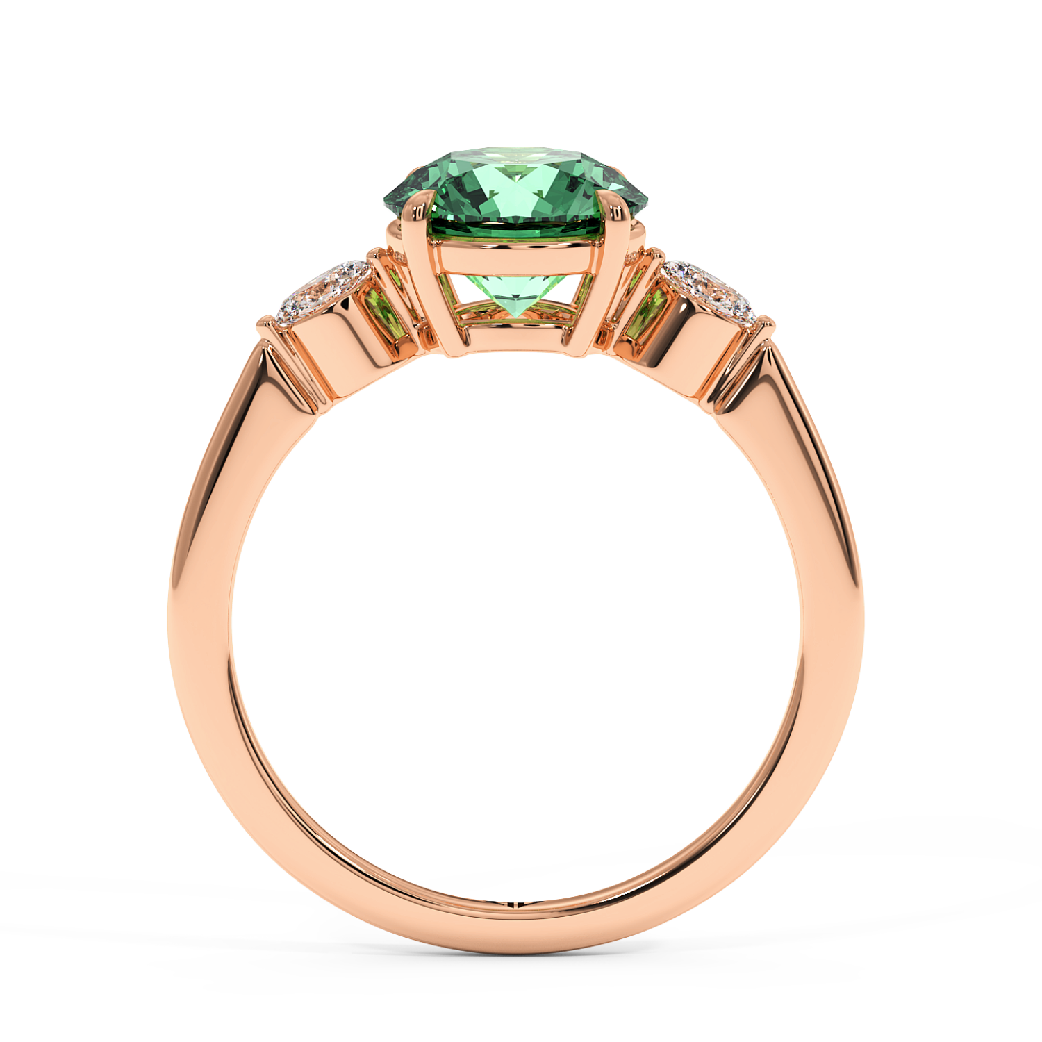 18K Rose Gold Montana Trilogy Engagement Ring