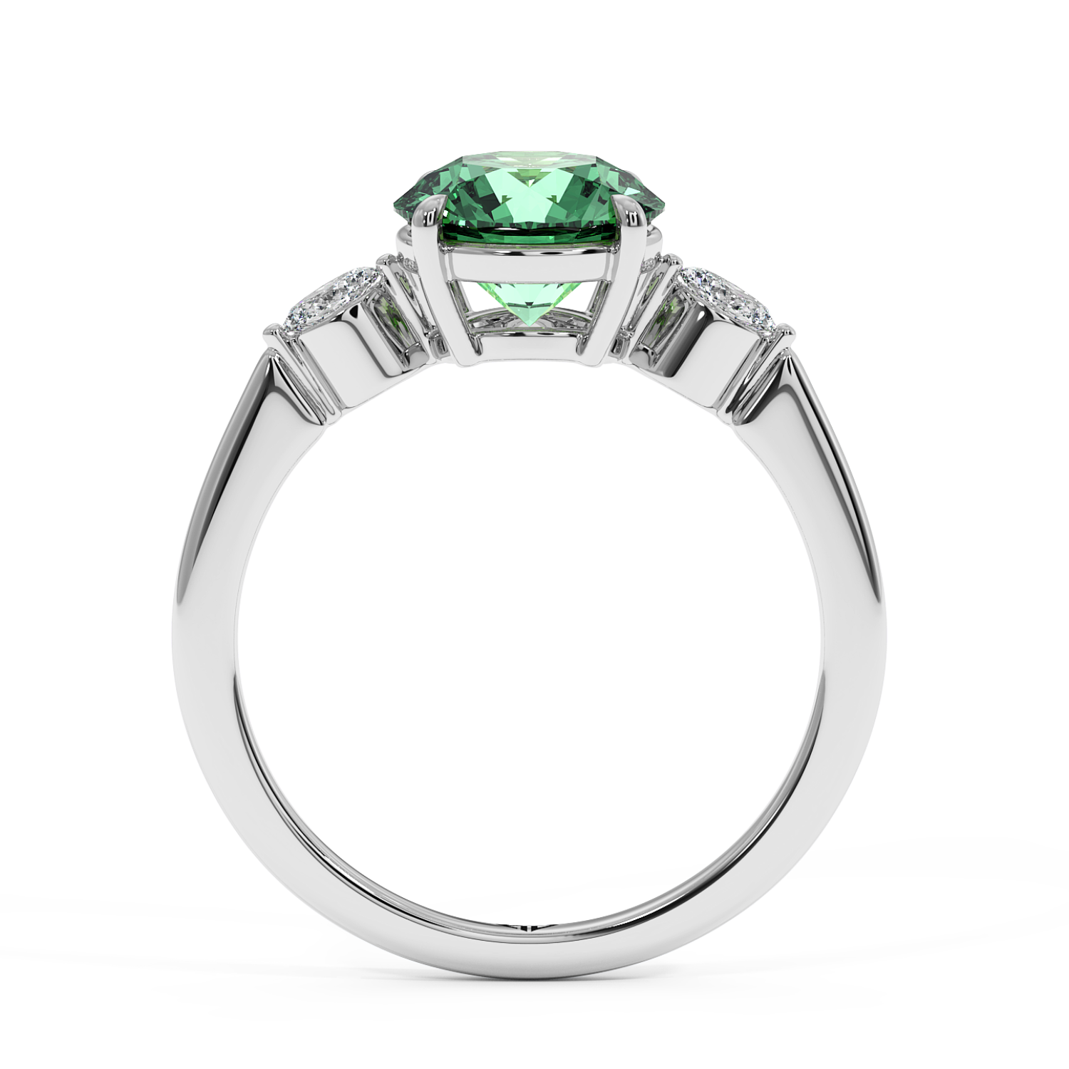 18K White Gold Montana Trilogy Engagement Ring