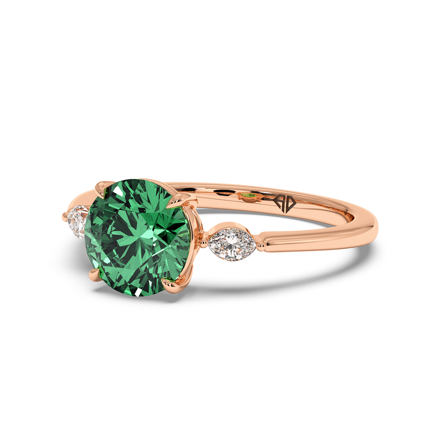 18K Rose Gold Montana Trilogy Engagement Ring