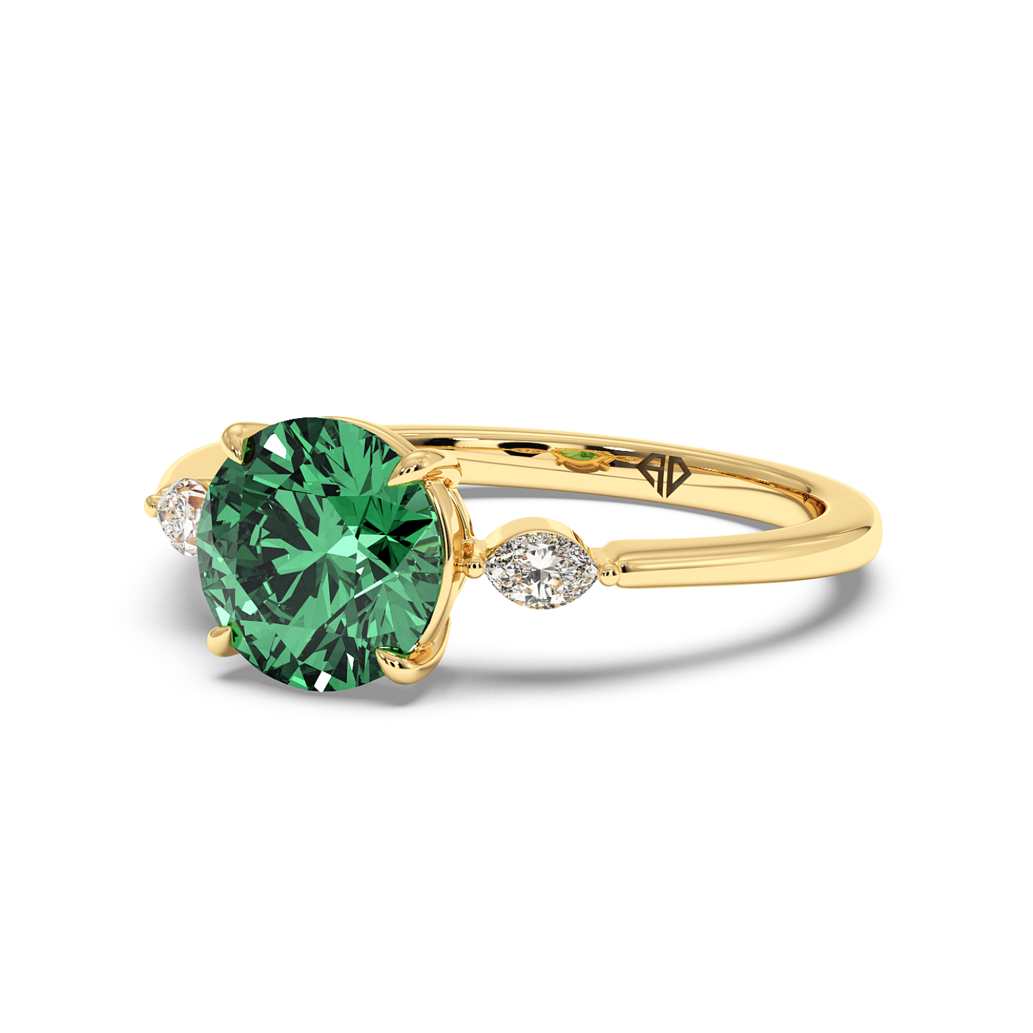 18K Yellow Gold Montana Trilogy Engagement Ring