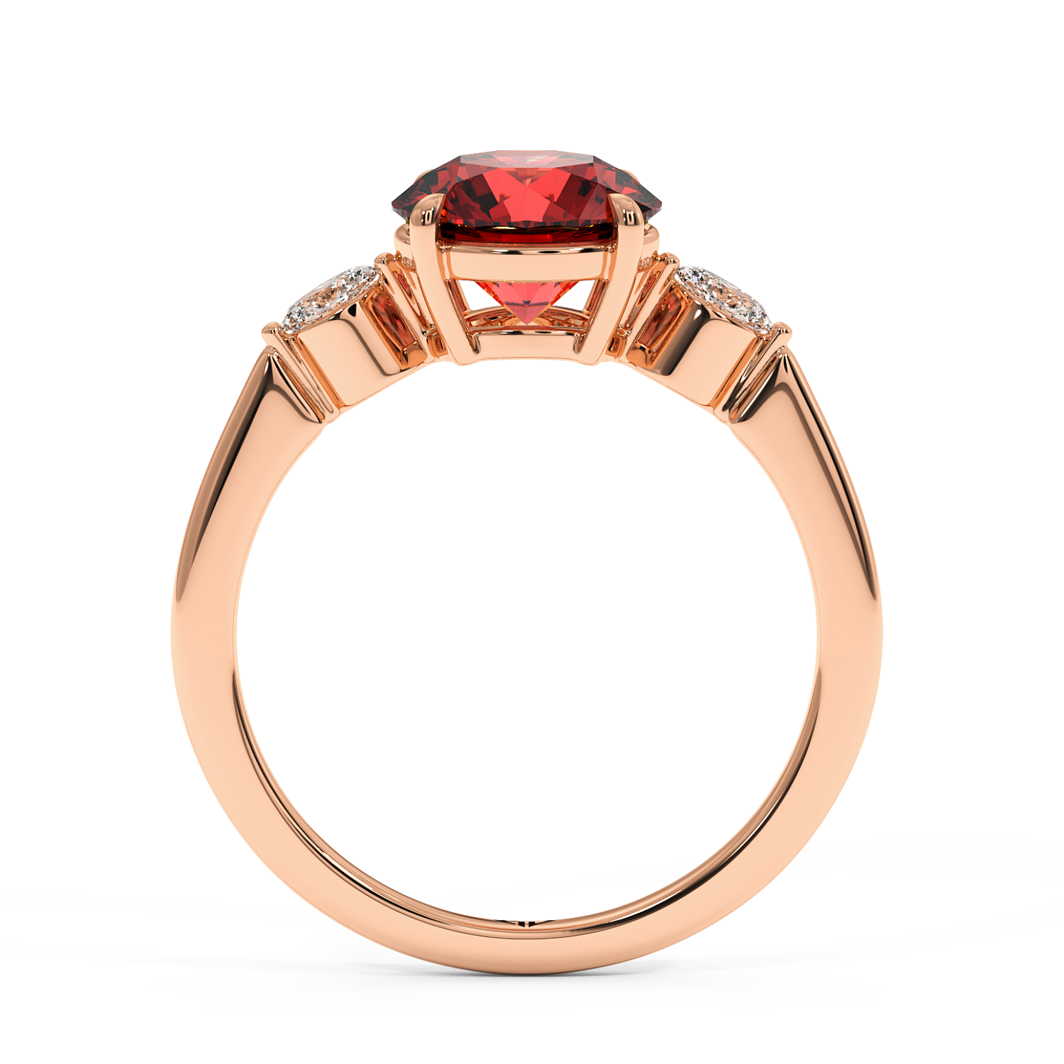 18K Rose Gold Montana Trilogy Engagement Ring