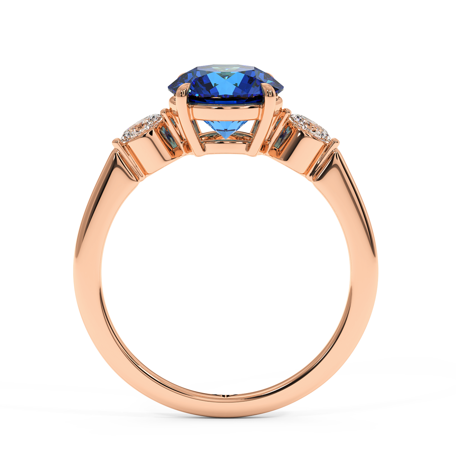 18K Rose Gold Montana Trilogy Engagement Ring