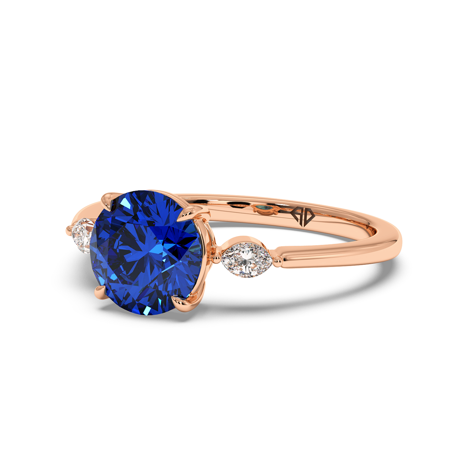 18K Rose Gold Montana Trilogy Engagement Ring