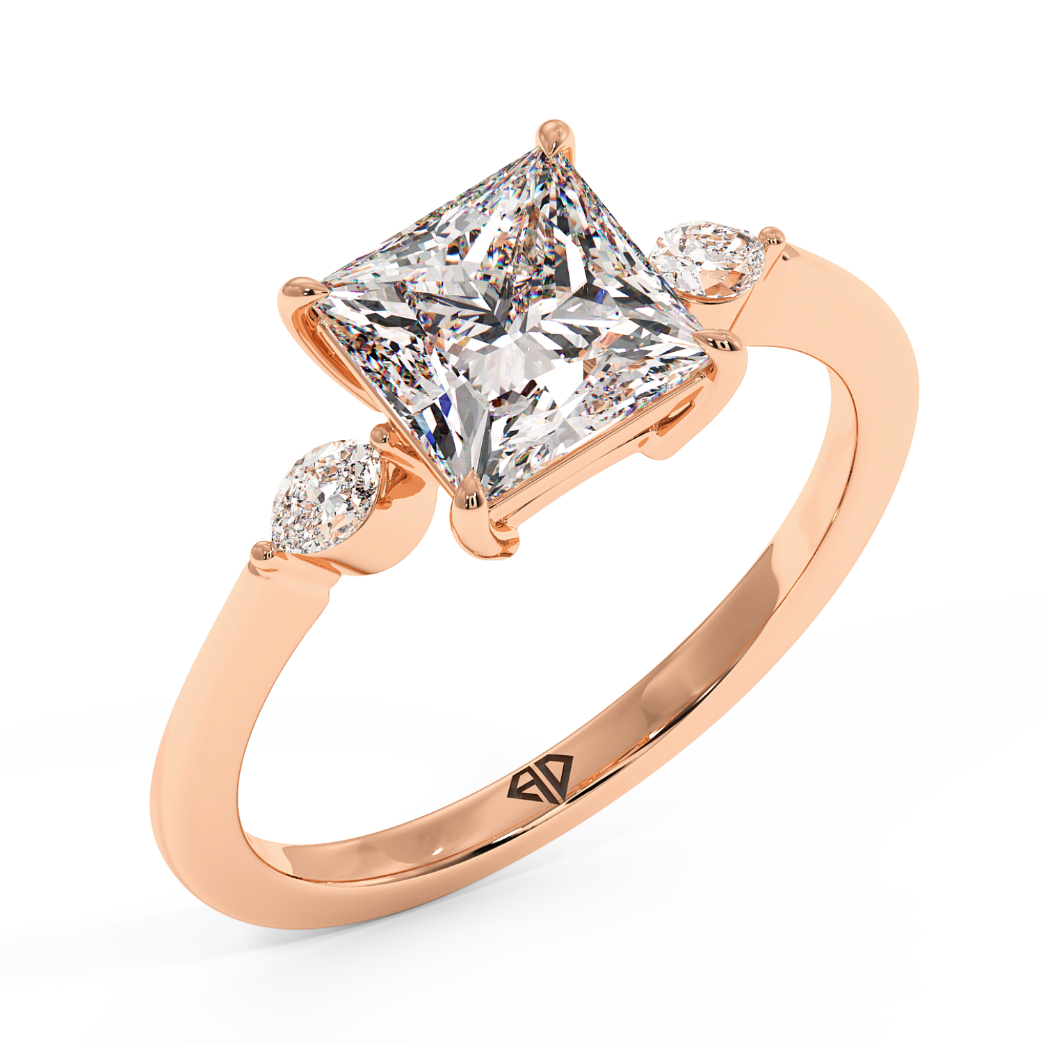 18K Rose Gold Montana Engagement Ring
