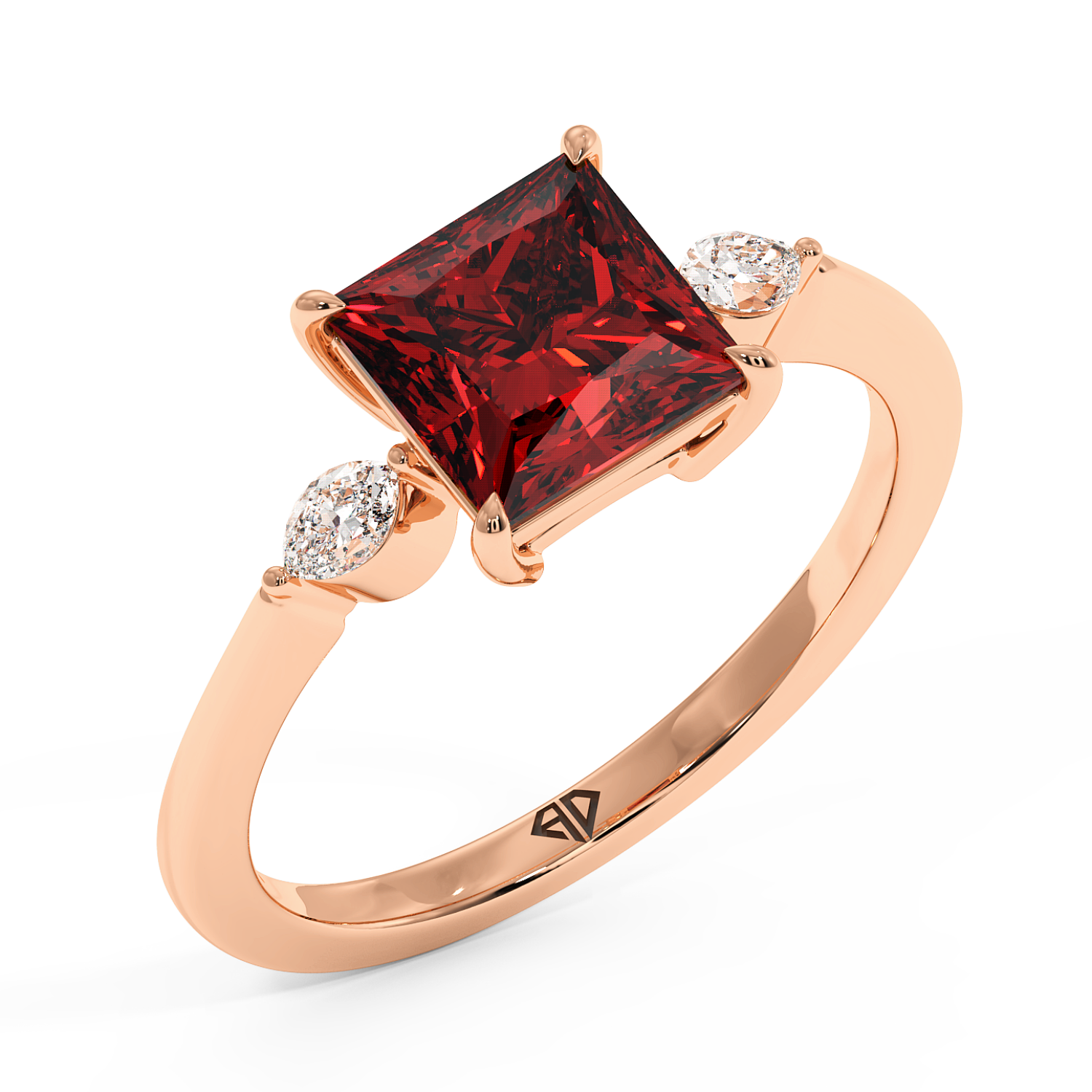 18K Rose Gold Montana Engagement Ring