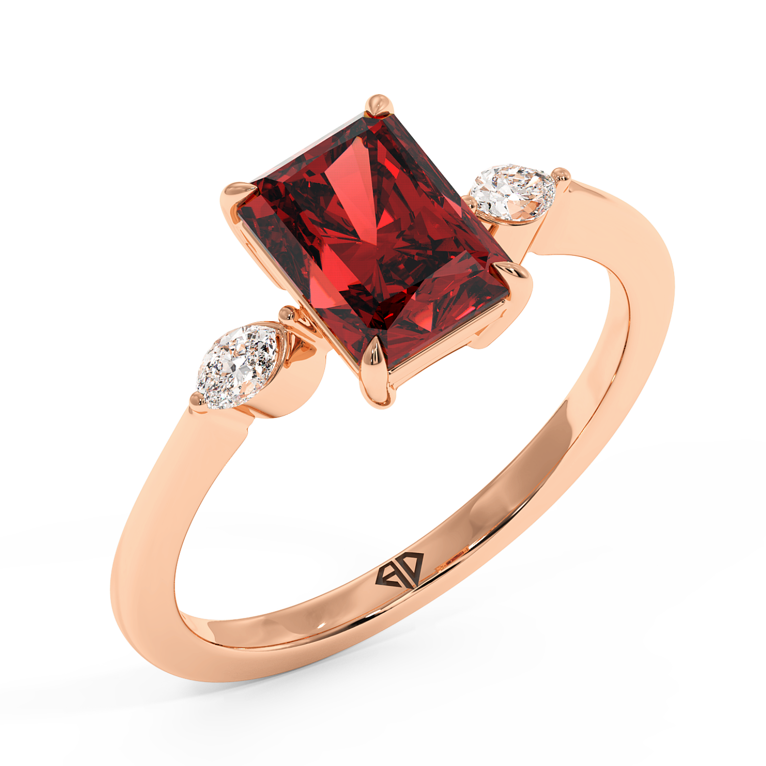 18K Rose Gold Montana Engagement Ring