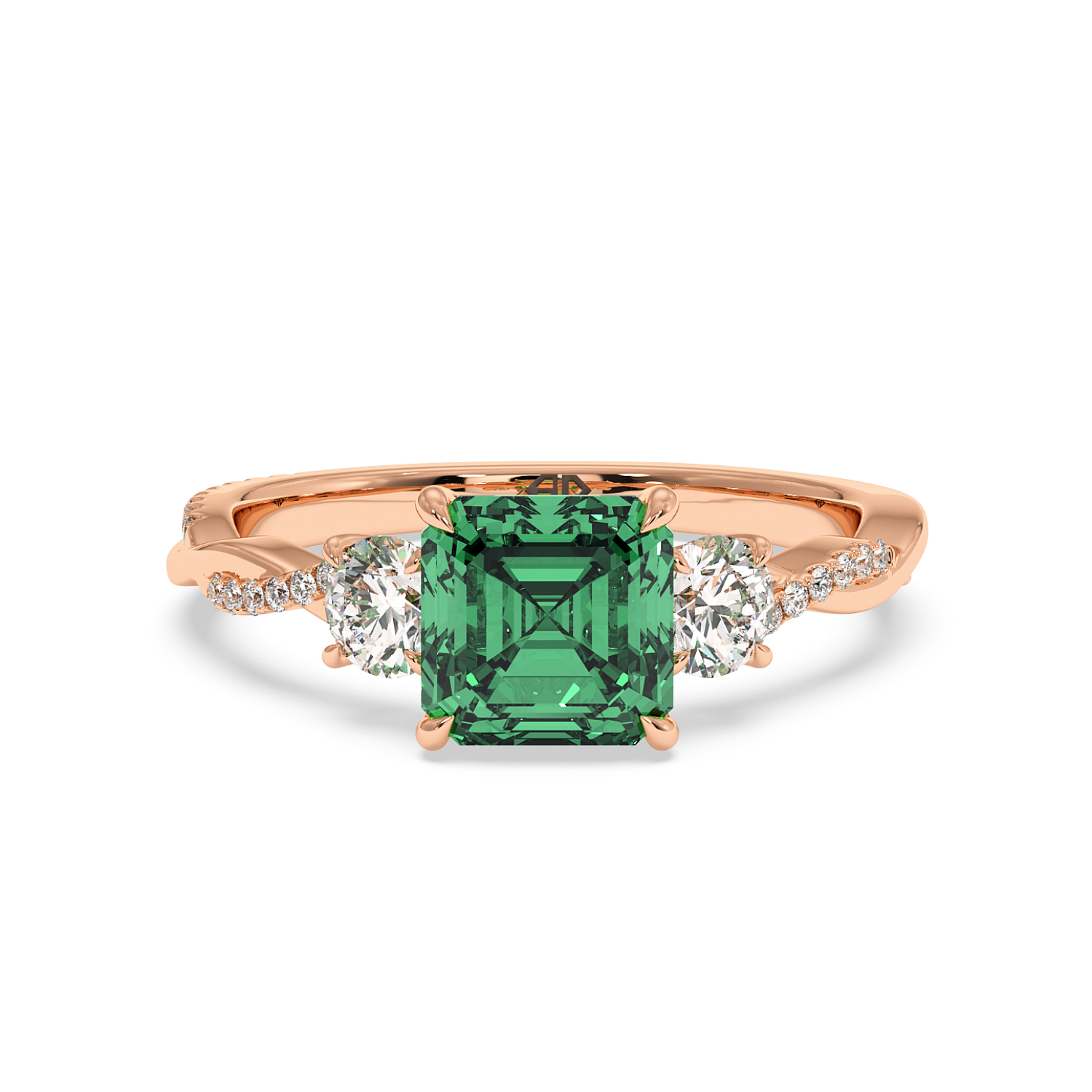 18K Rose Gold Posie Engagement Ring